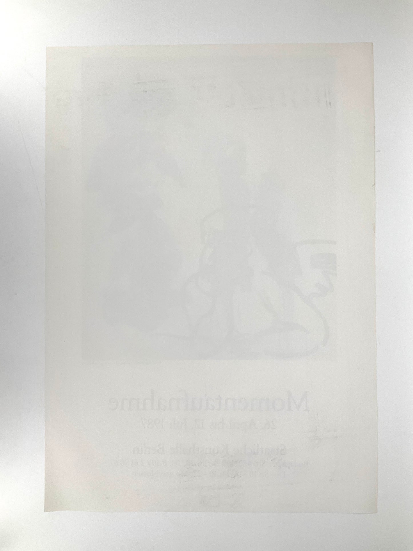 Siebdruck Plakat "Night Palm" von Ruth Adler, 1989