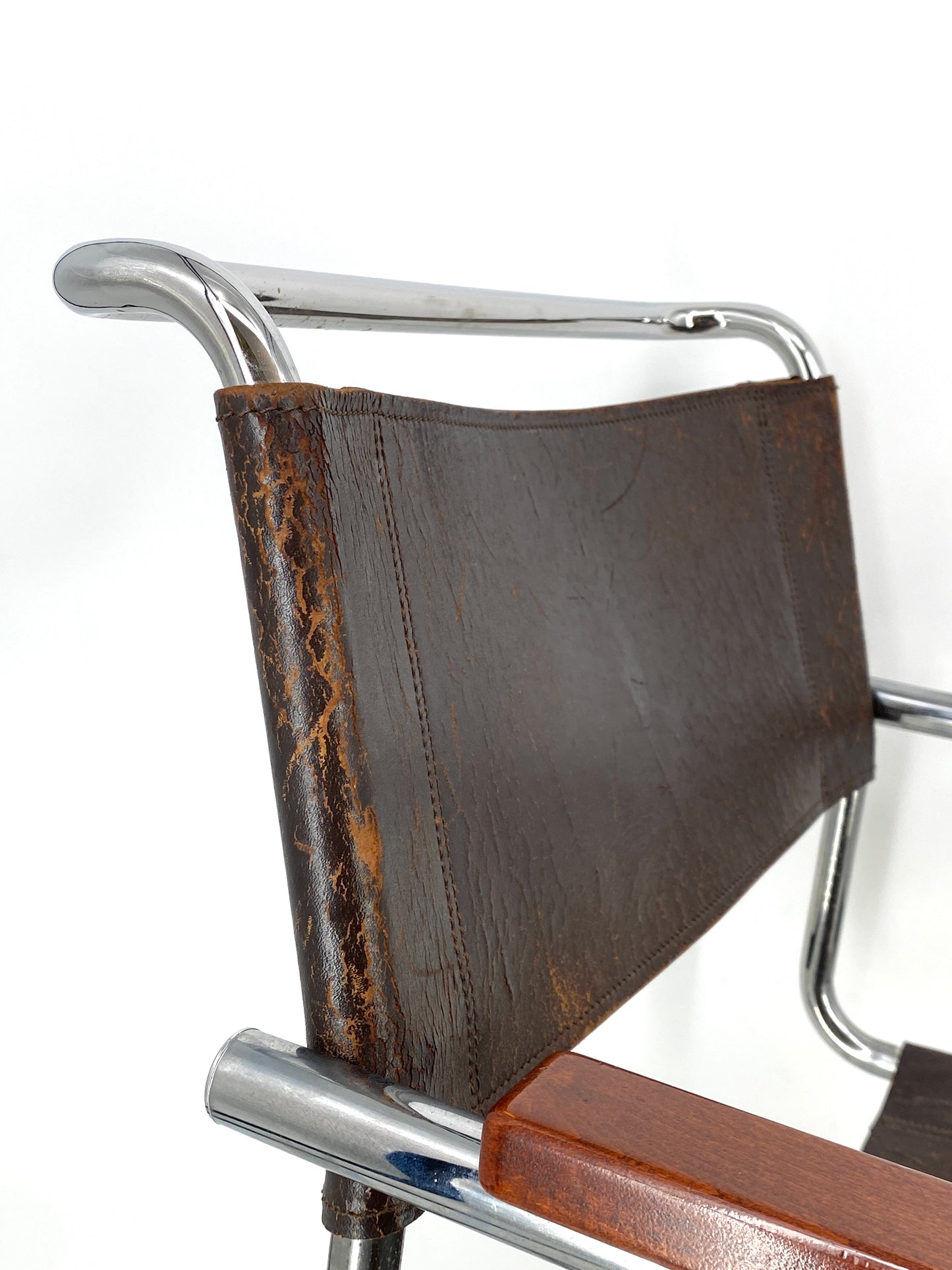 Thonet Freischwinger S34, Entwurf von 1926, Mart Stam, Leder