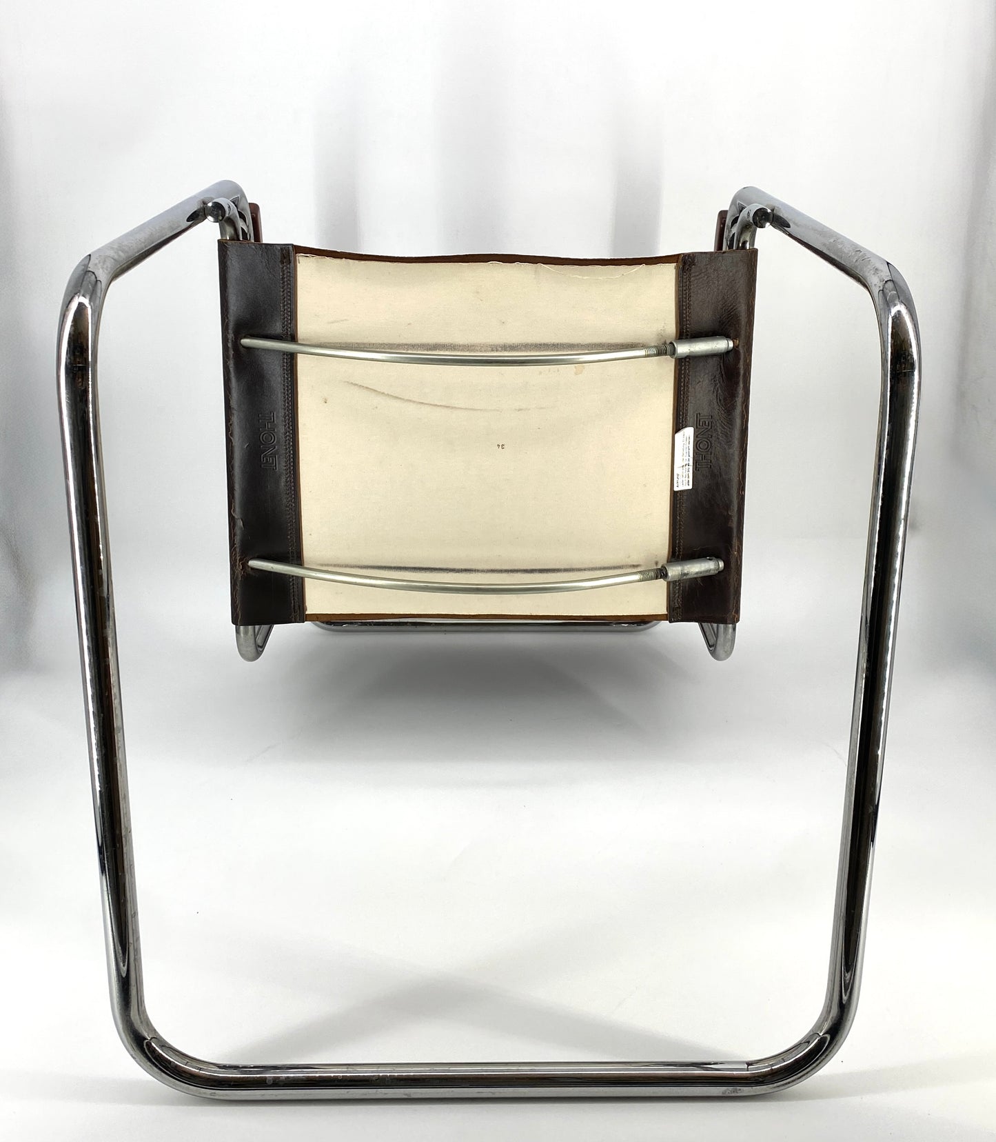 Thonet Freischwinger S34, Entwurf von 1926, Mart Stam, Leder