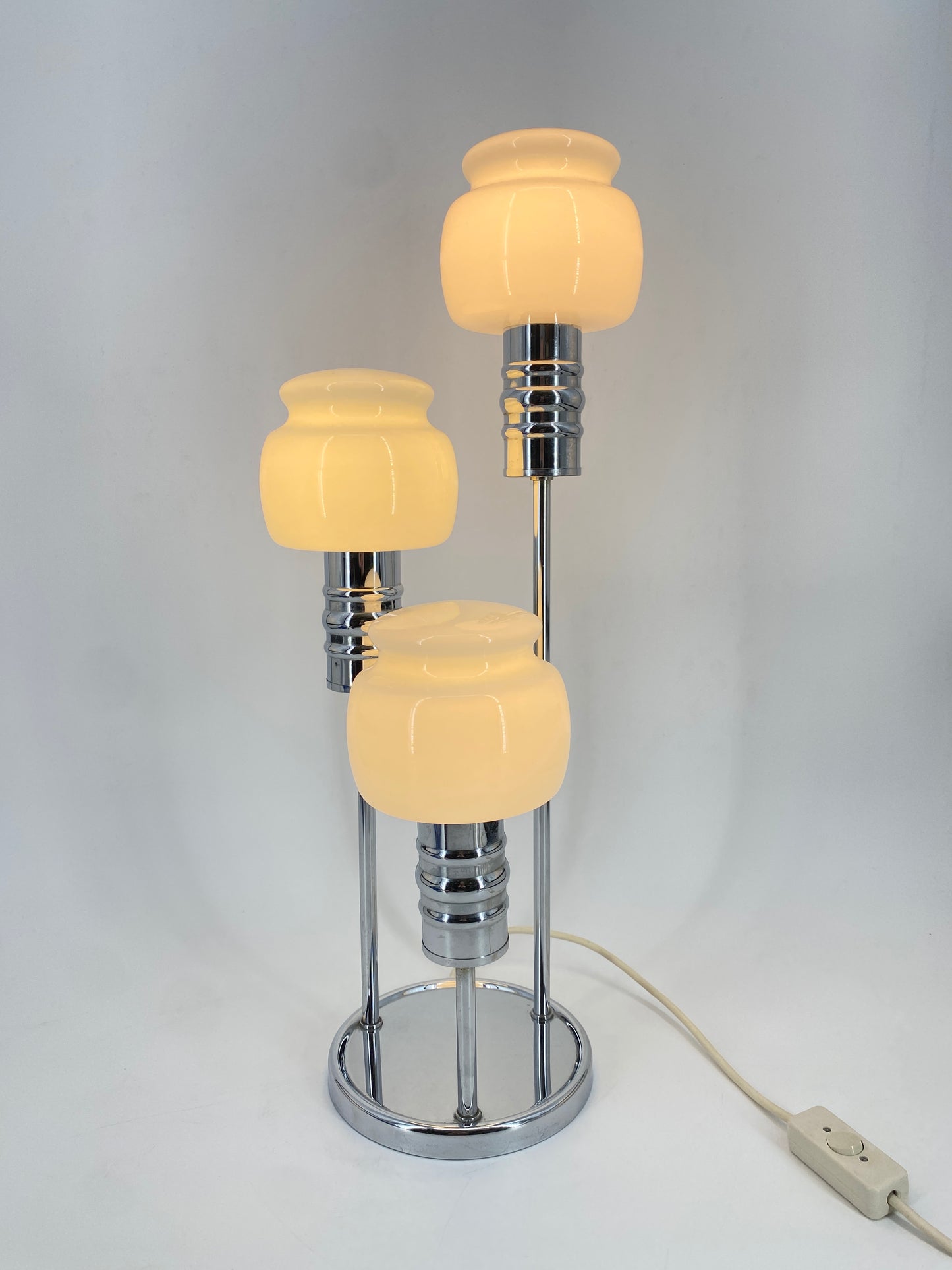 3-flammige Tischlampe von Josef Sölken, 70er Space Age