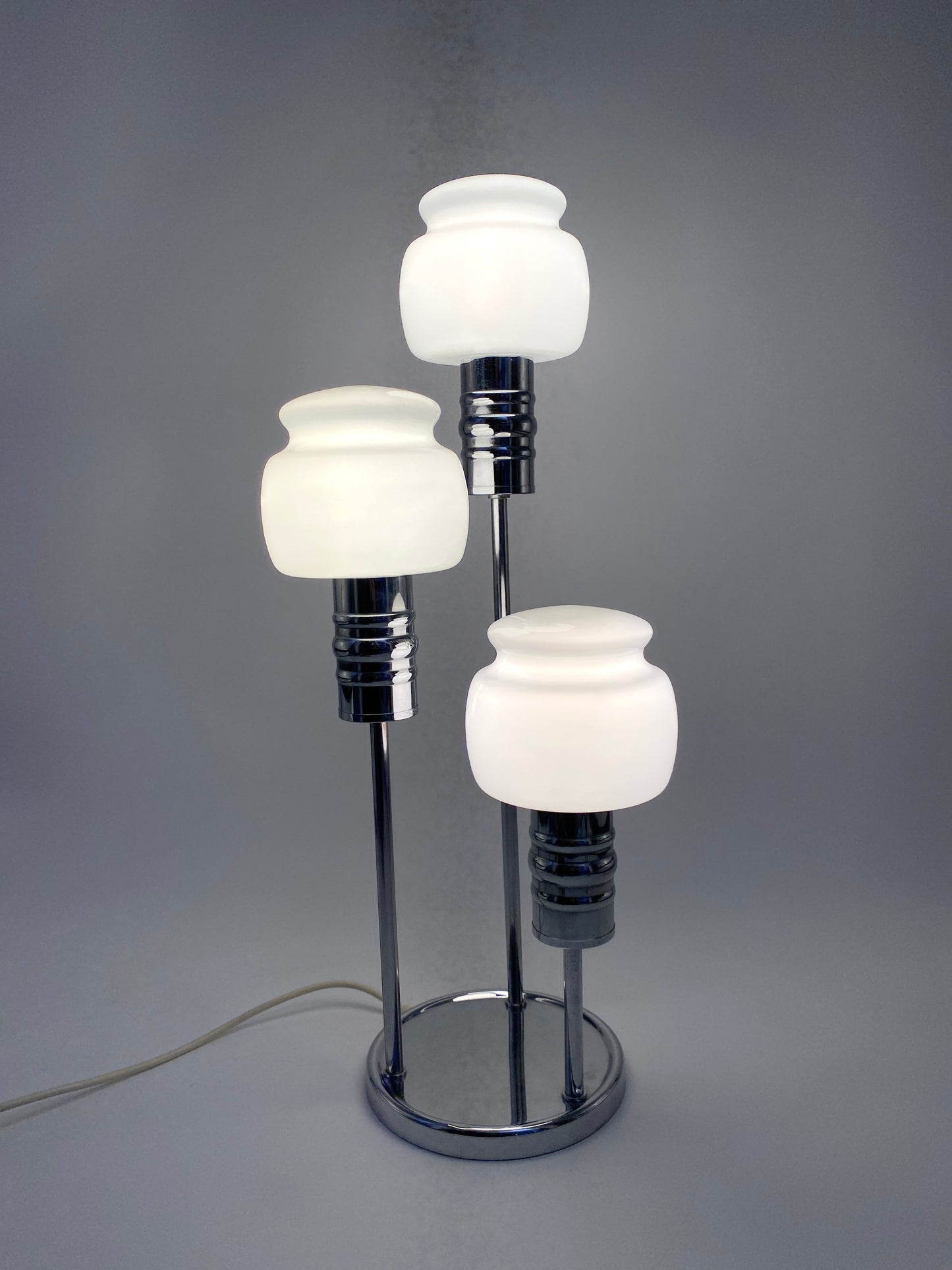 3-flammige Tischlampe von Josef Sölken, 70er Space Age