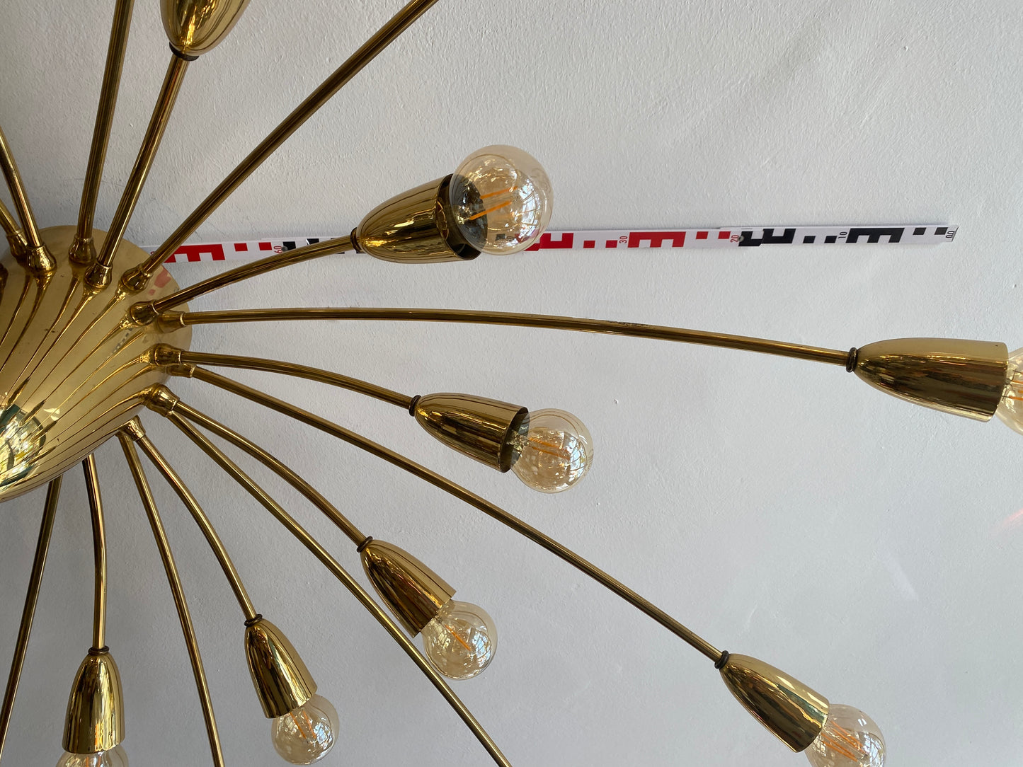 Sehr großer Sputnik Kronleuchter, 24-flammig, Deutschland 1950er