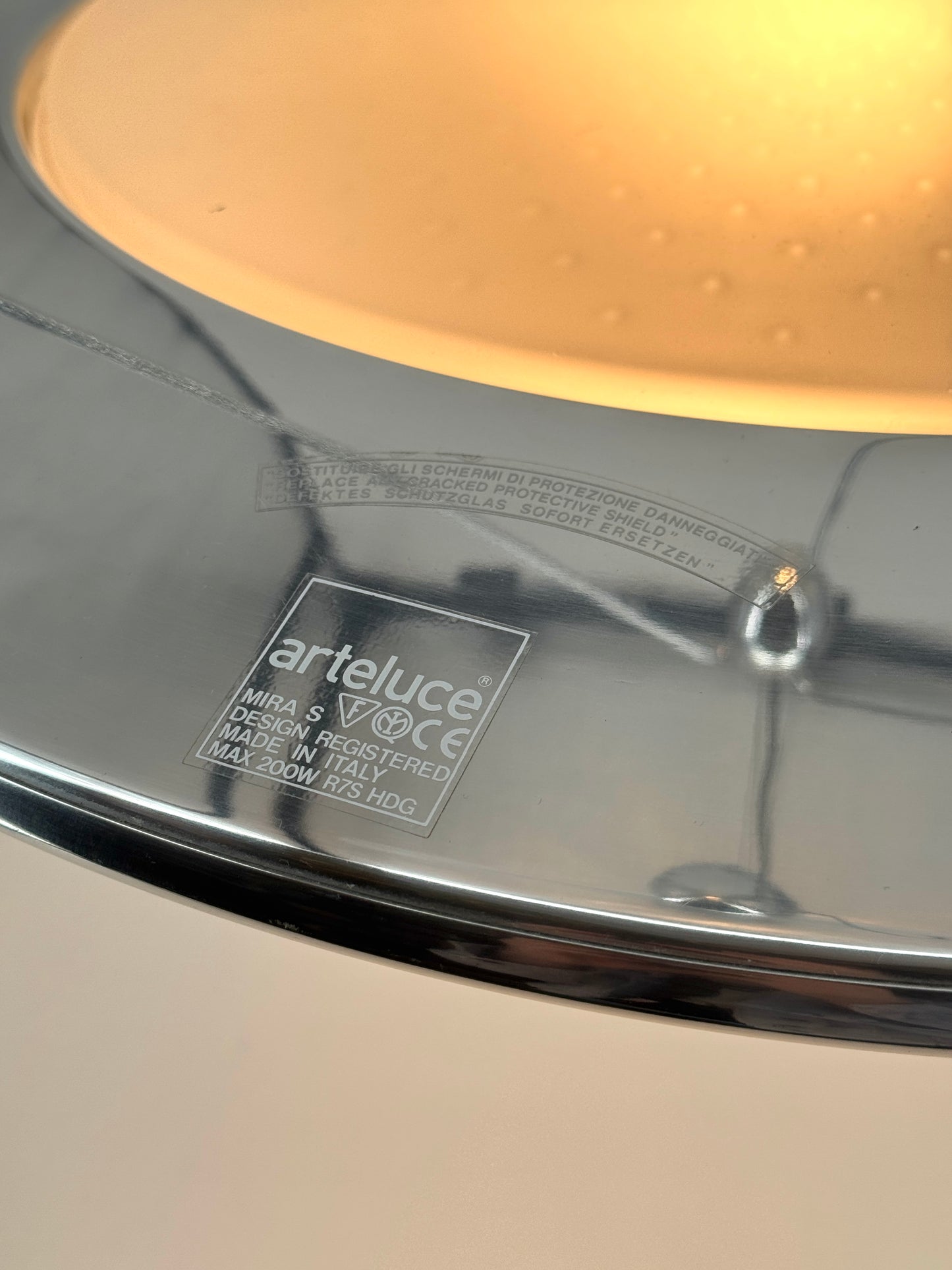 Deckenlampe "Mira S" von Ezio Didone für Arteluce, Italien, 90er