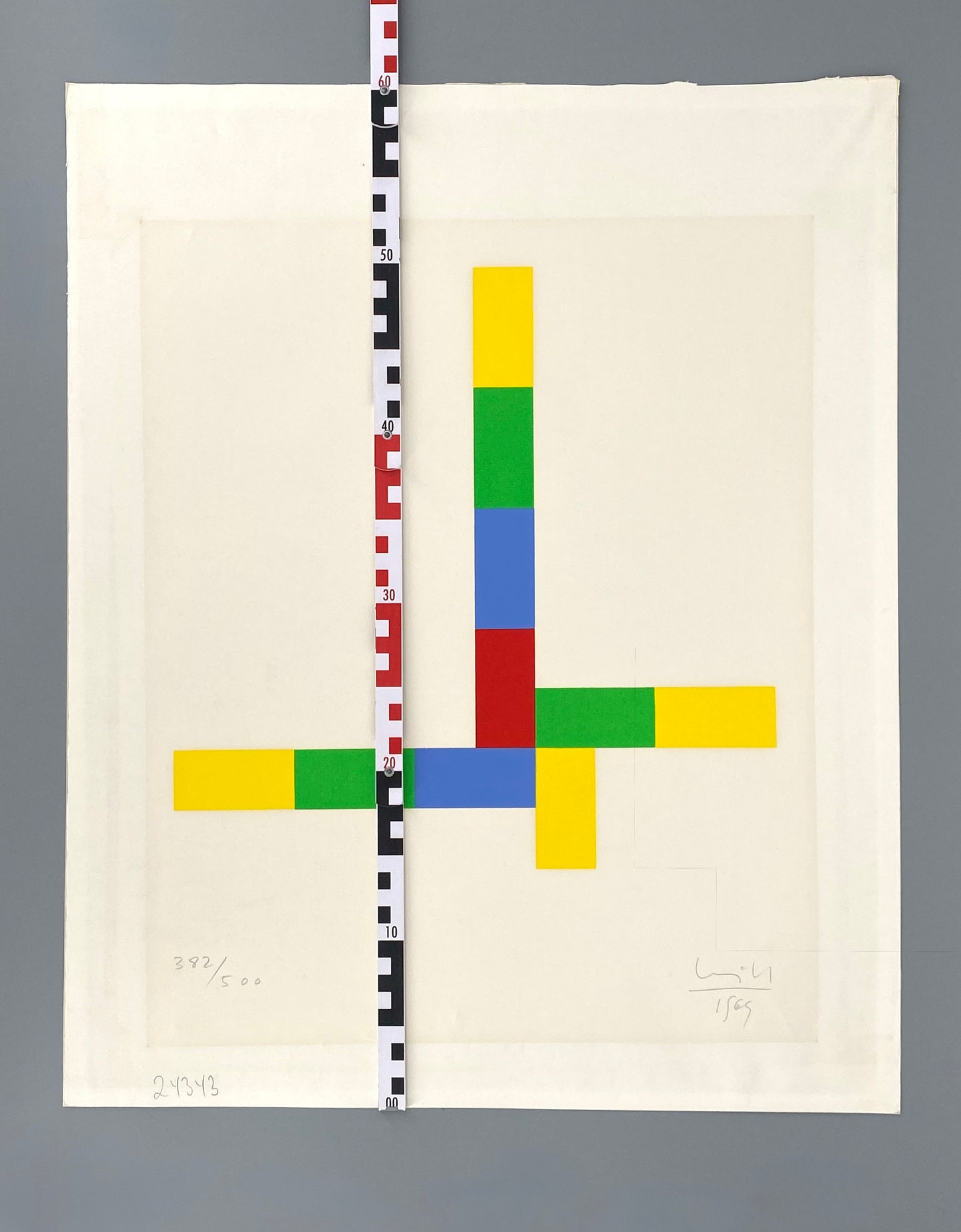 Signierter und nummerierter Farbsiebdruck von Max Bill (1908‒1994), 1969