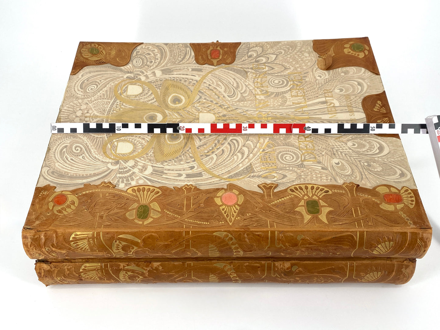 Mappen mit Grafiken in Halbledereinband des Jugendstils, Meisterwerke der Malerei, Alte Meister, Berlin ca. 1900