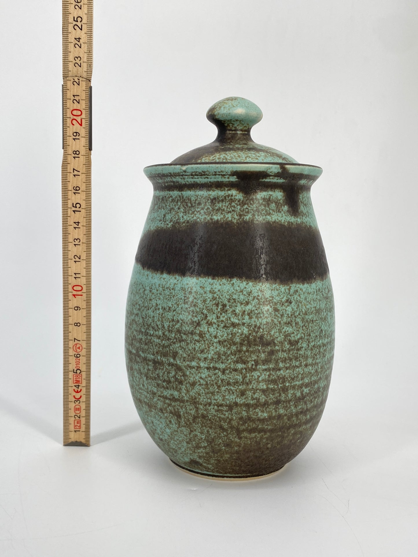 Keramik Deckeldose, Aufbewahrung, Mid Century Studiokeramik