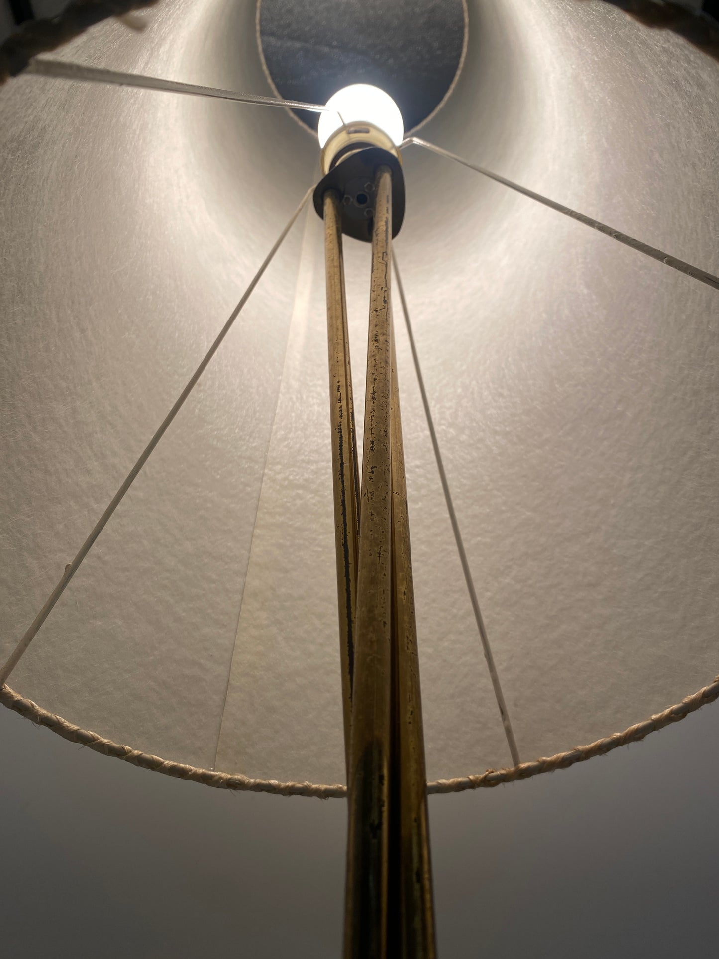 Stehlampe Messing, 50er