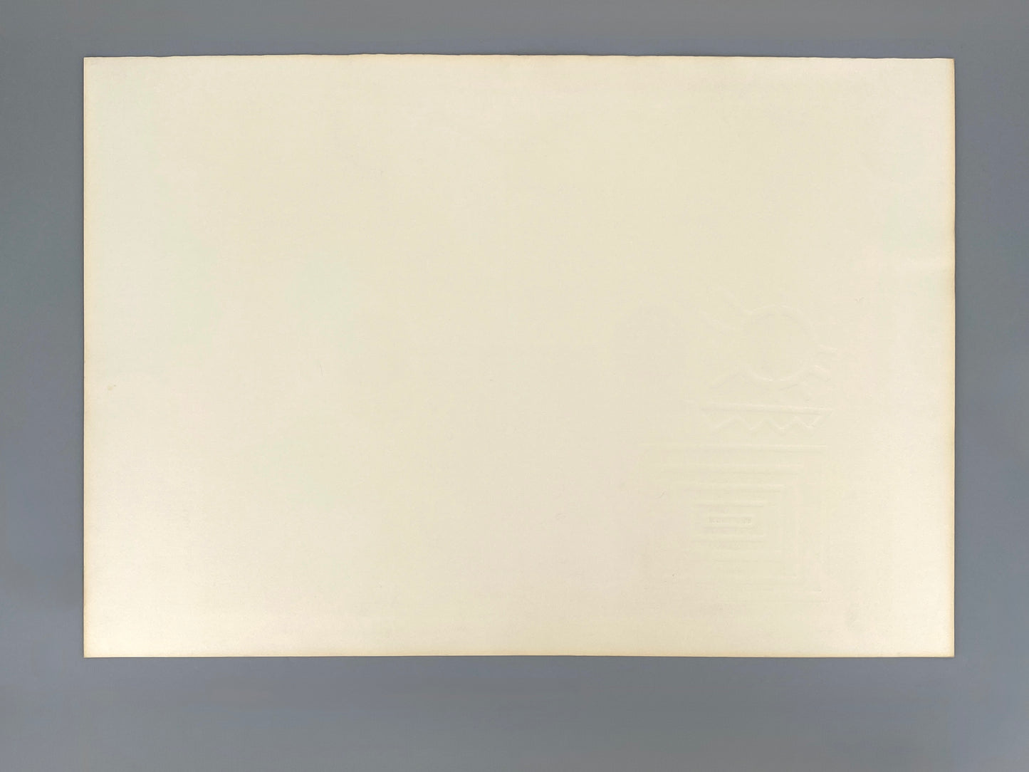 Signierter und nummerierter Siebdruck in Gelb mit Prägedruck von Karl-Heinz Franke (1916‒2006)