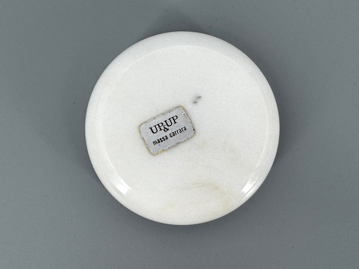 Kleine Schale von Up & Up aus weißem Carrara Marmor, Italien 70er