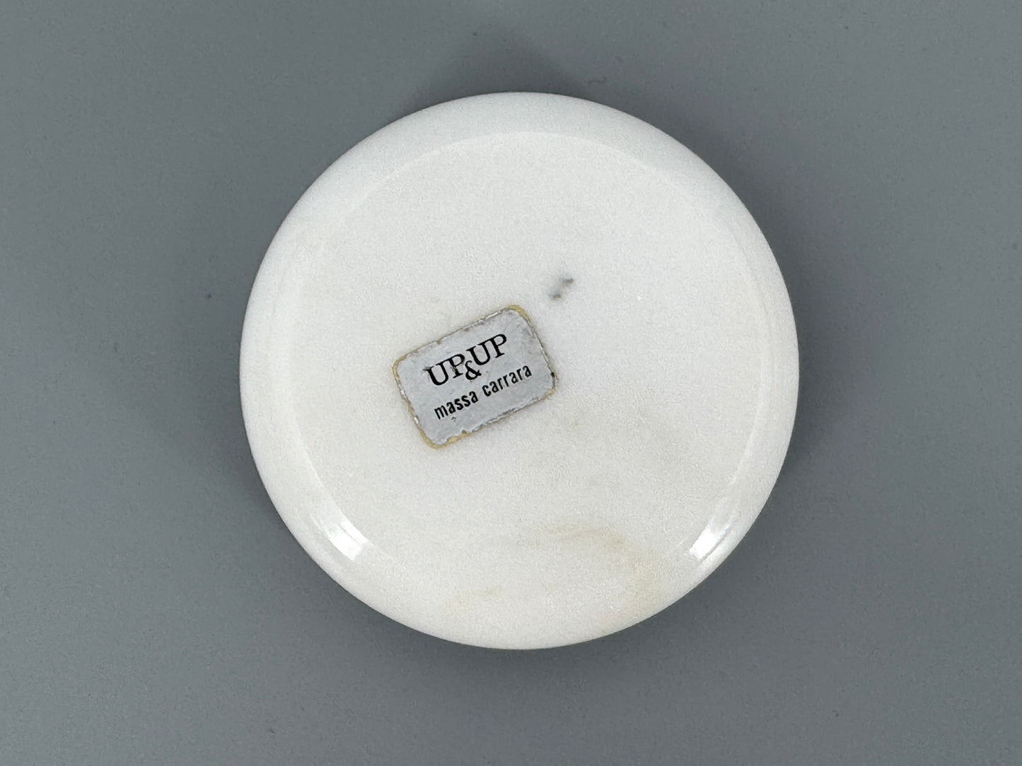 Kleine Schale von Up & Up aus weißem Carrara Marmor, Italien 70er