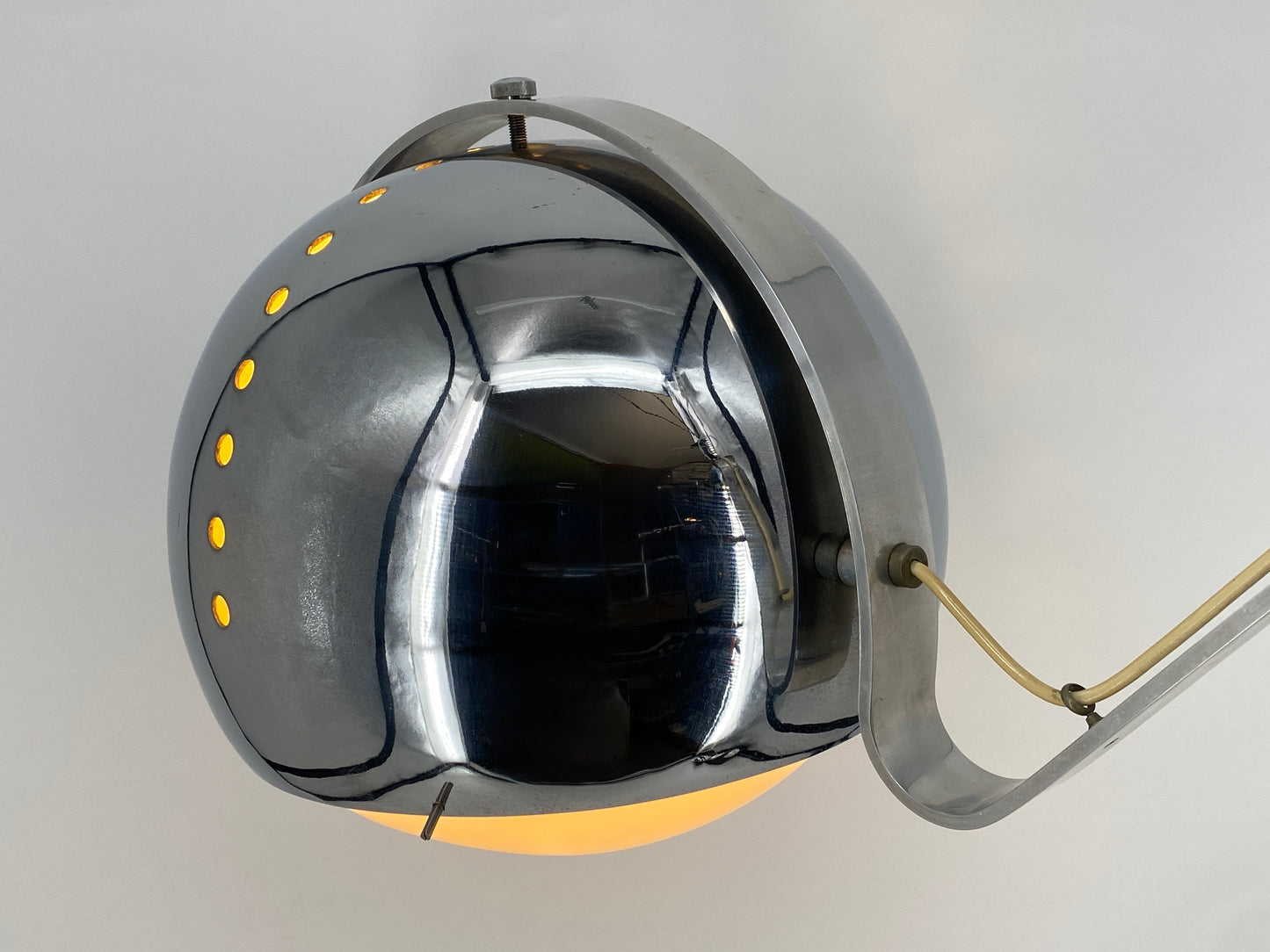Einzigartige Eyeball-Bogenlampe, Space Age Design aus Italien, 1970er
