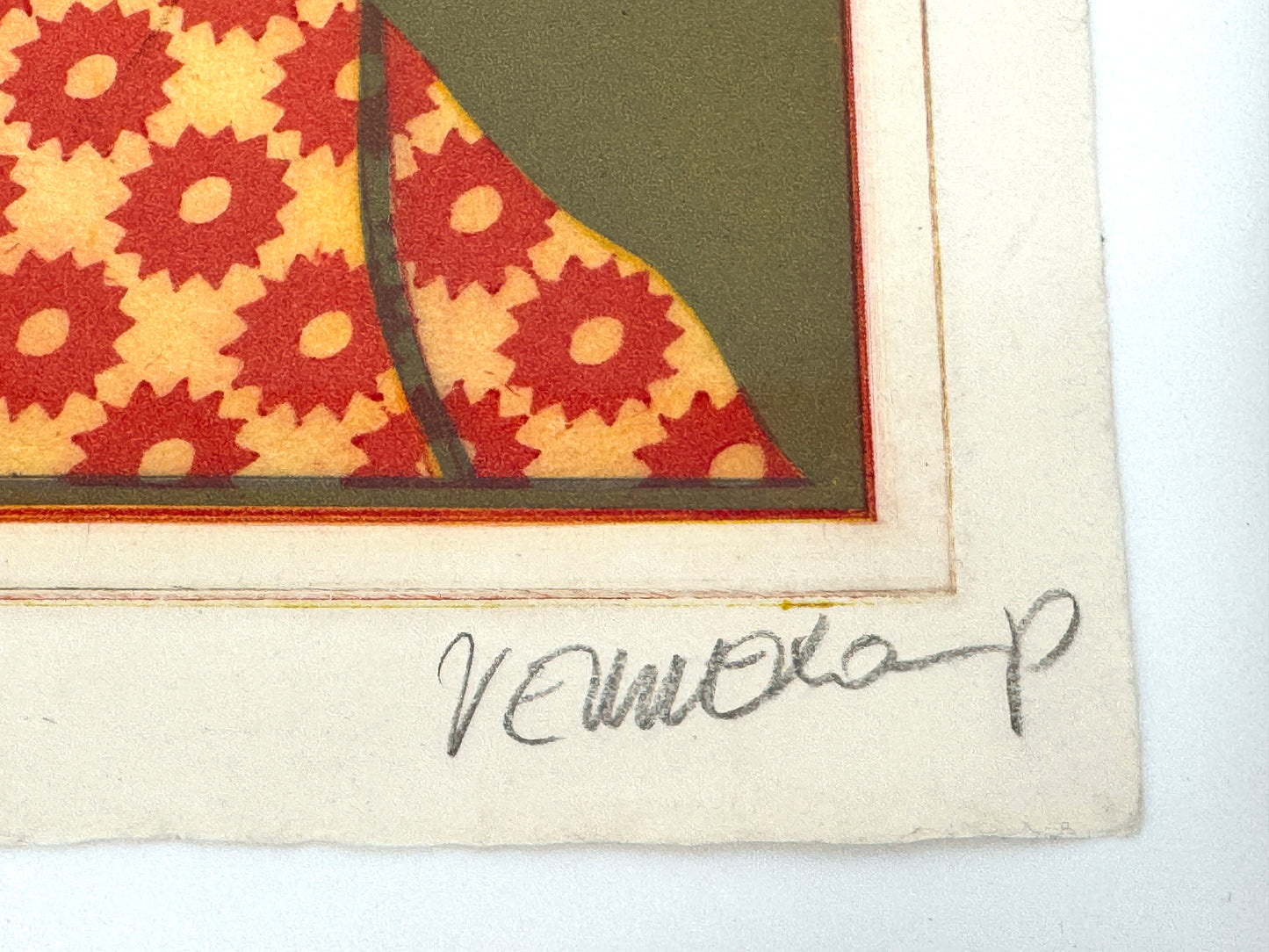 Farbradierung von Johannes Vennekamp auf Büttenpapier, um 1970