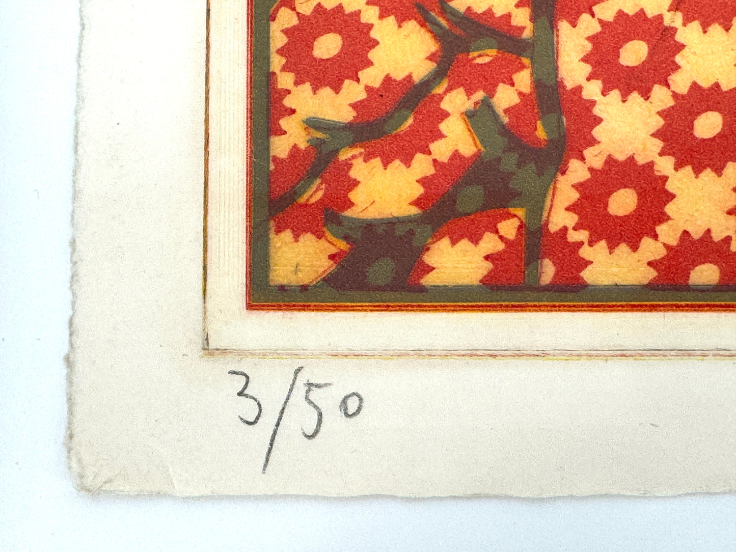 Farbradierung von Johannes Vennekamp auf Büttenpapier, um 1970