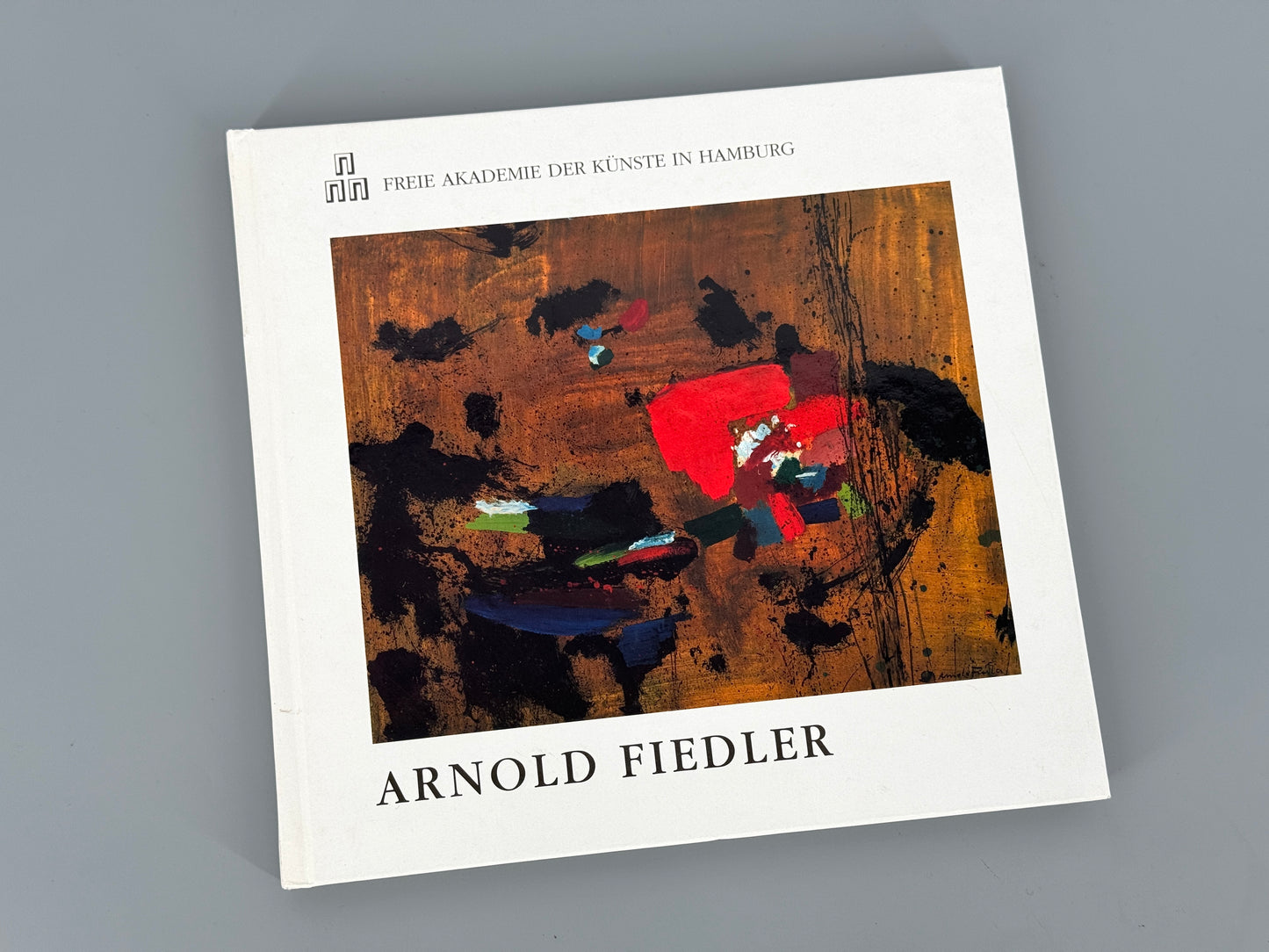 Ölgemälde "Phantasieblumen auf braunem Grund" von Arnold Fiedler, 1983 (G 399)