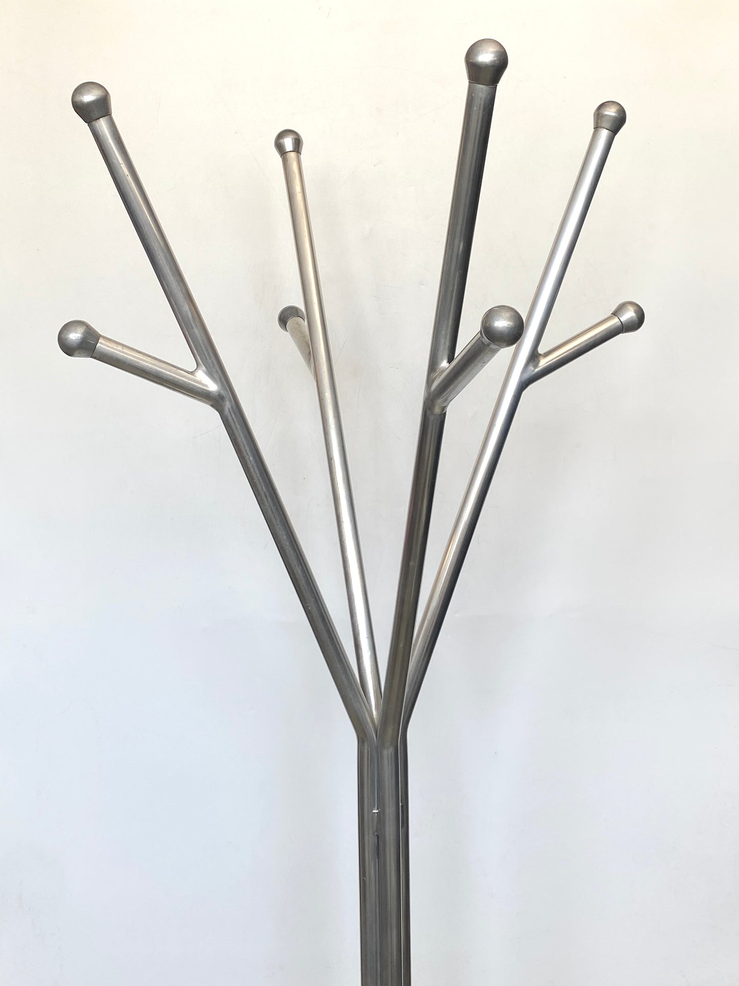 Garderobenständer, Aluminium, Italien, 1970er Jahre