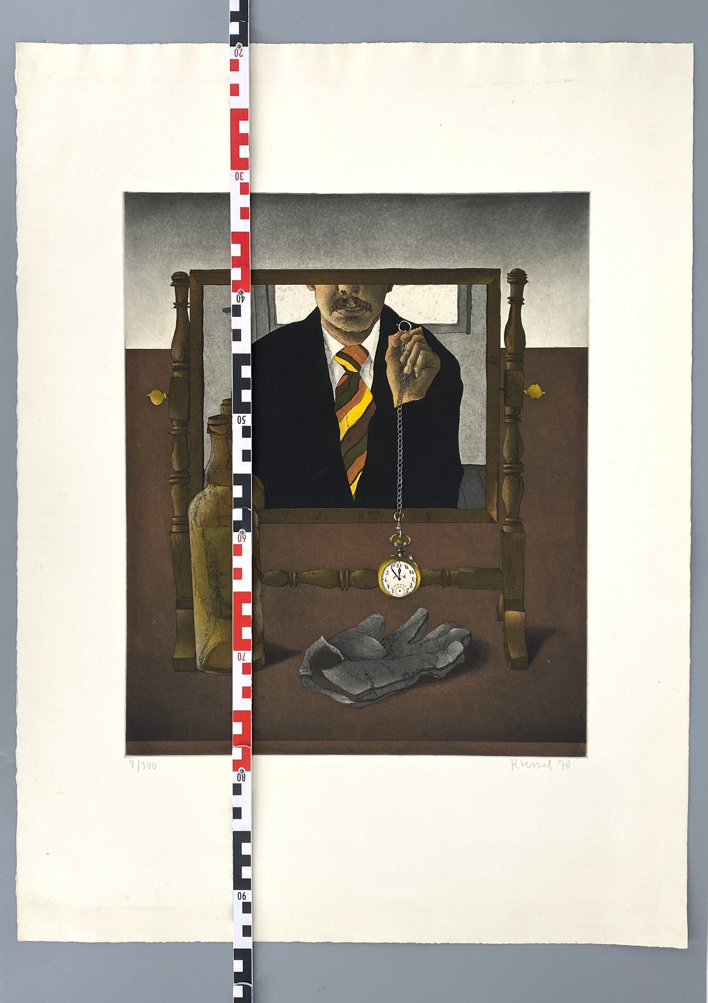 Nummerierter und handsignierter Farbradierung von Diether Kressel (1925–2015), 1970