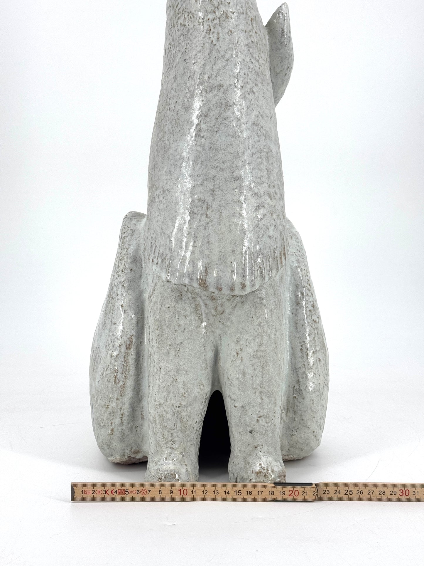 Handgearbeitete Keramik-Figur "Katze" von Gerhard Liebenthron, 1968