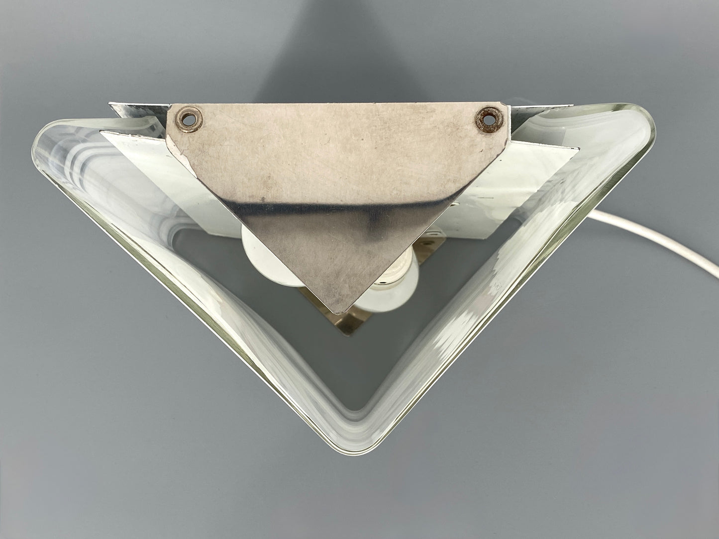 Postmoderne Wandlampe aus Muranoglas mit verchromten Details, Italien 80er