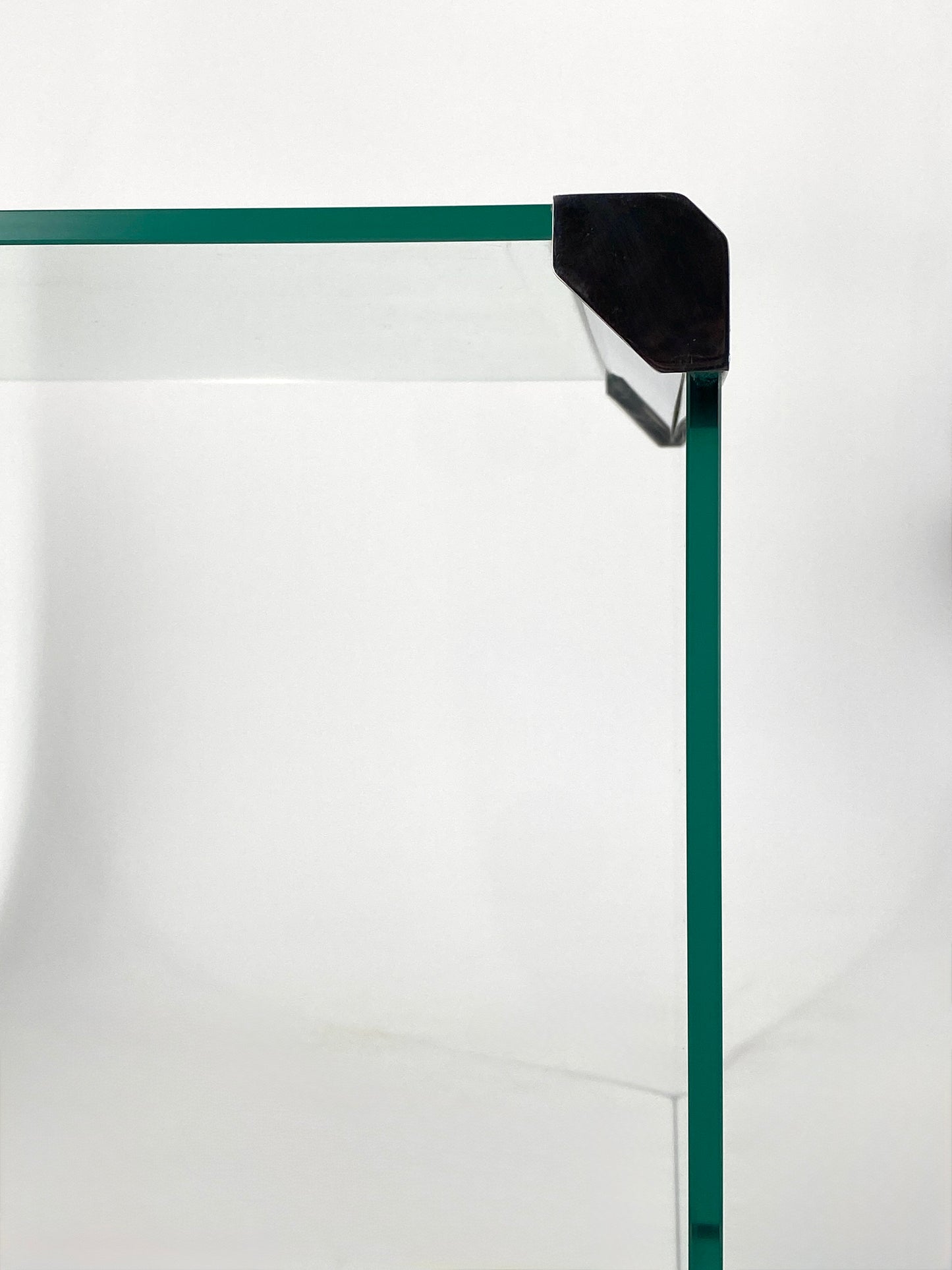Beistelltisch von Pierangelo Gallotti für Gallotti & Radice aus transparentem Glas, Italien 70er