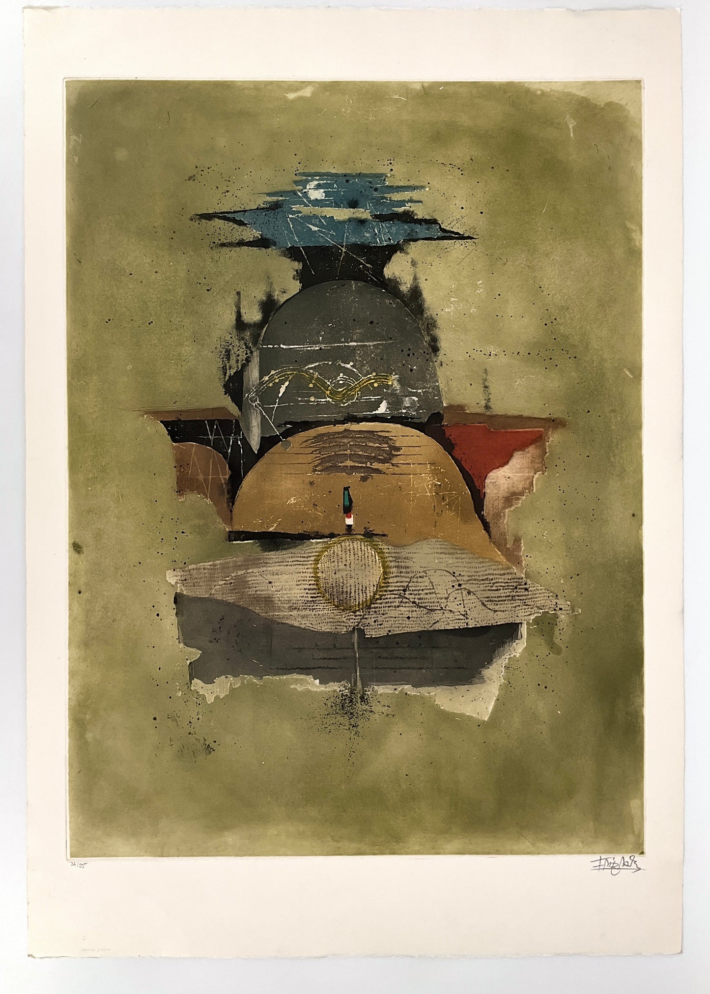 Farbradierung "L'ete de la Saint-Martin" von Johnny Friedländer, 1983