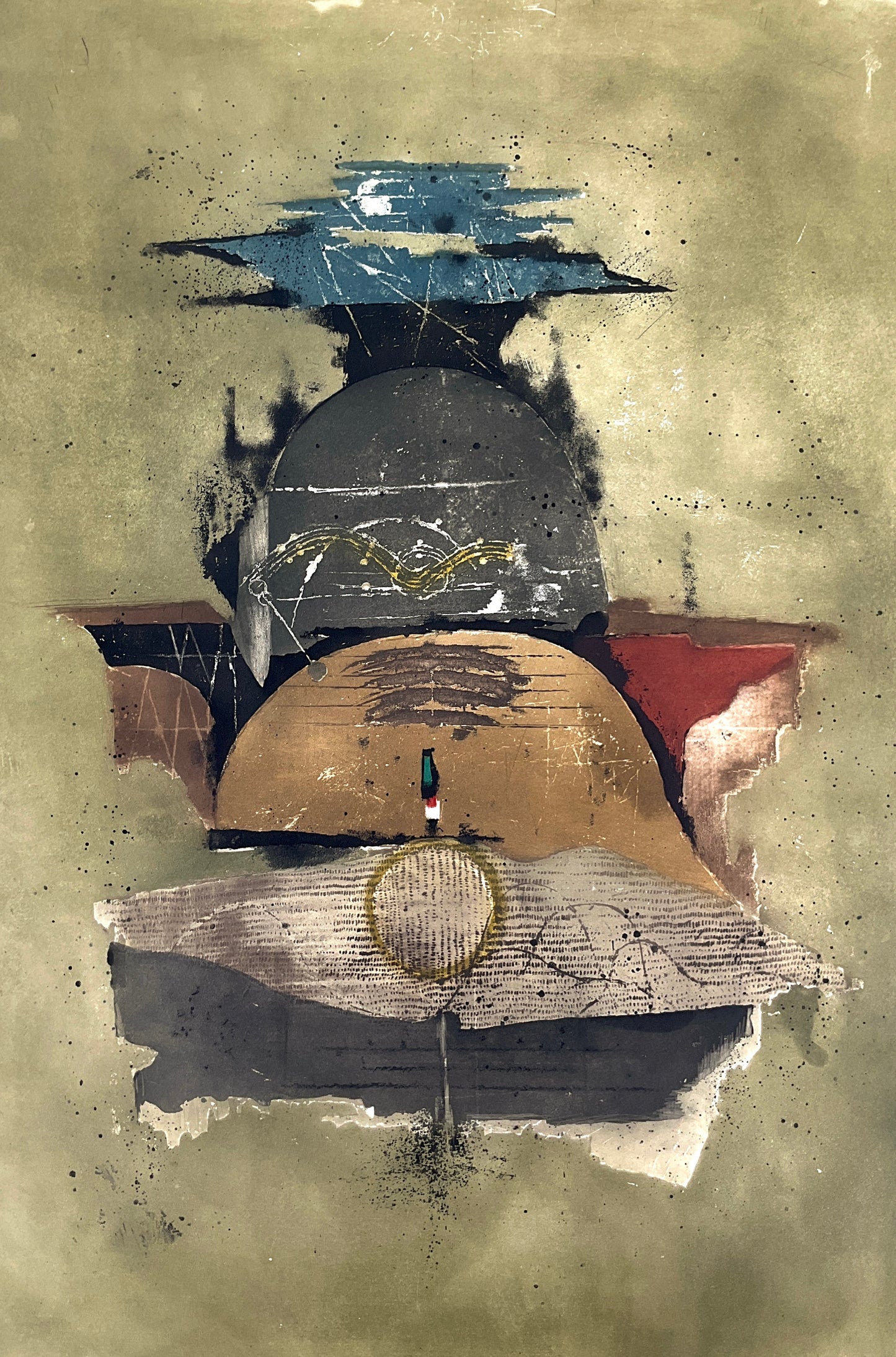 Farbradierung "L'ete de la Saint-Martin" von Johnny Friedländer, 1983