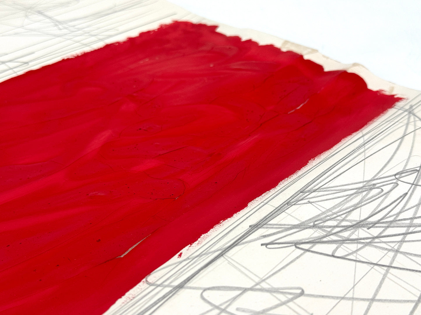 Mischtechnik aus der Serie "Berlin Painted Red" von Milan Knížák, 1979