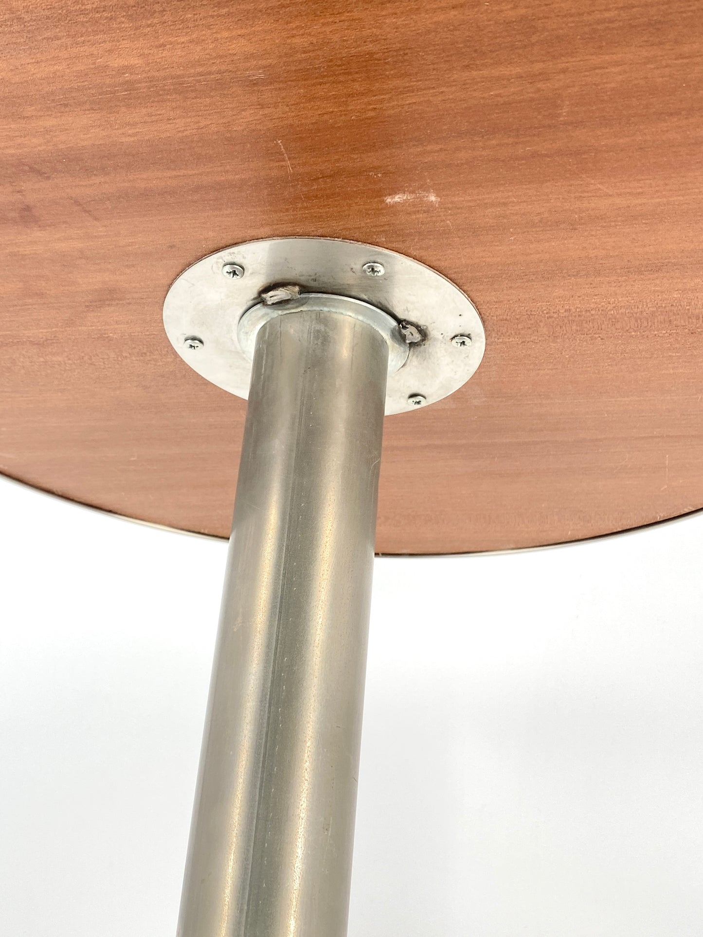 Art Deco Beistelltisch auf Rollen, Holz, Chrom
