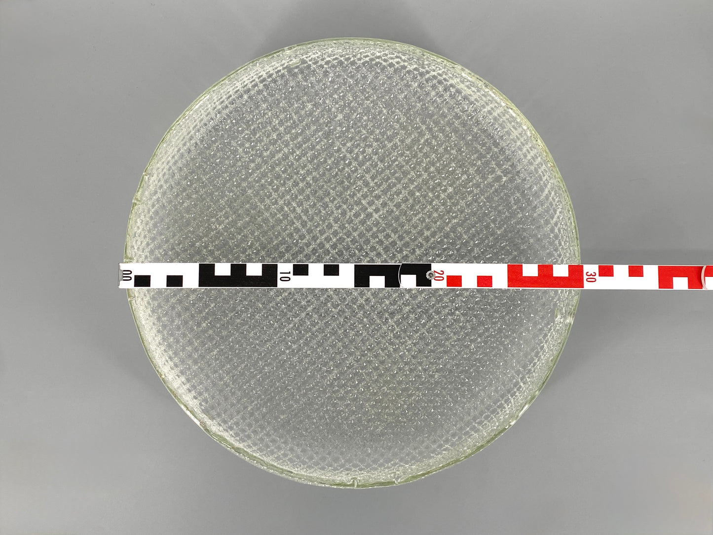 Deckenlampe / Plafoniere mit strukturiertem Glasschirm von Hillebrand Leuchten, Deutschland 60/70er Jahre