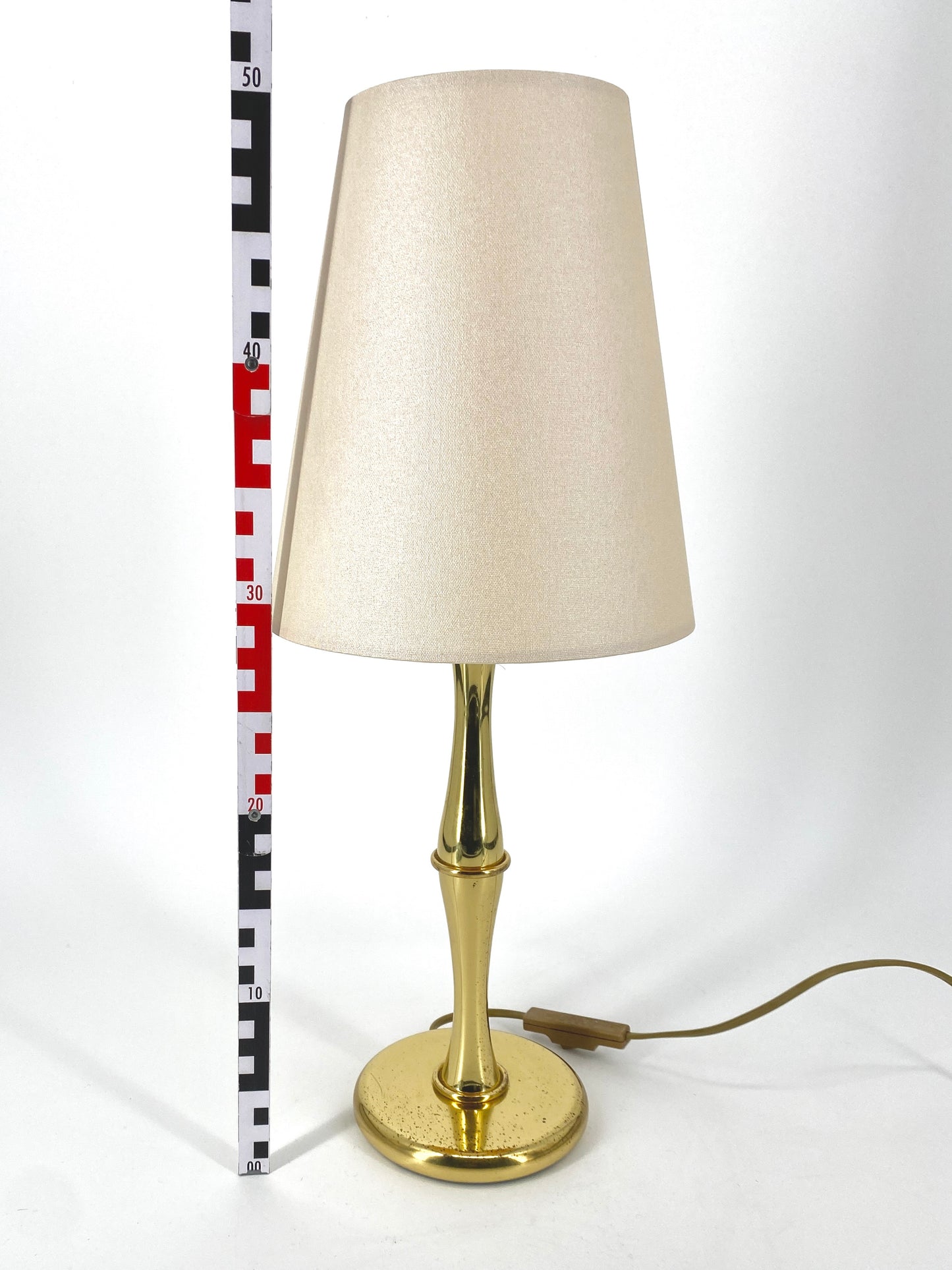 Tischlampe im Jugendstil, Messinghals