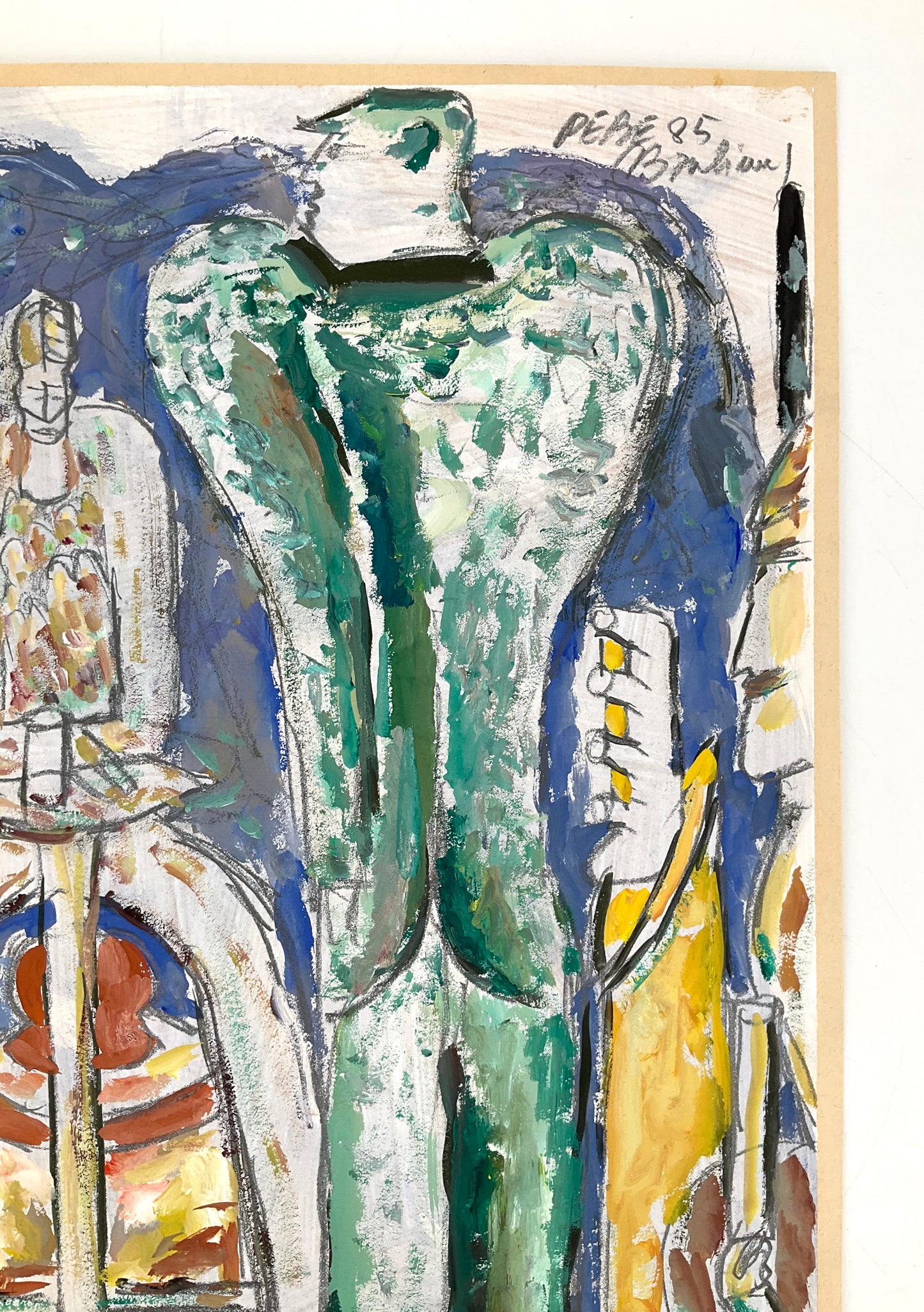 Acrylgemälde aus der Serie "Banlieue" von Paul Bader, alias PEBE, 1985