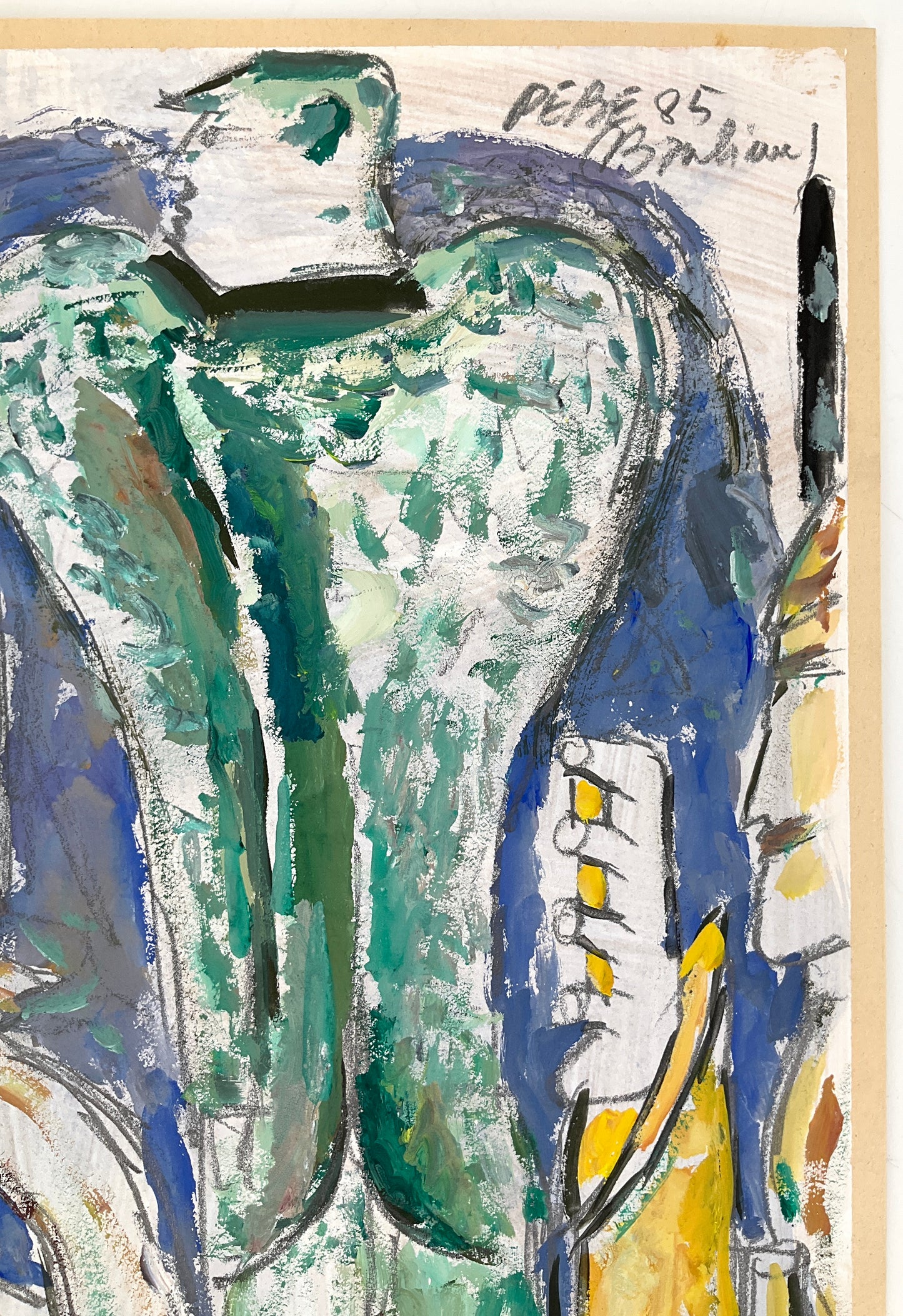 Acrylgemälde aus der Serie "Banlieue" von Paul Bader, alias PEBE, 1985