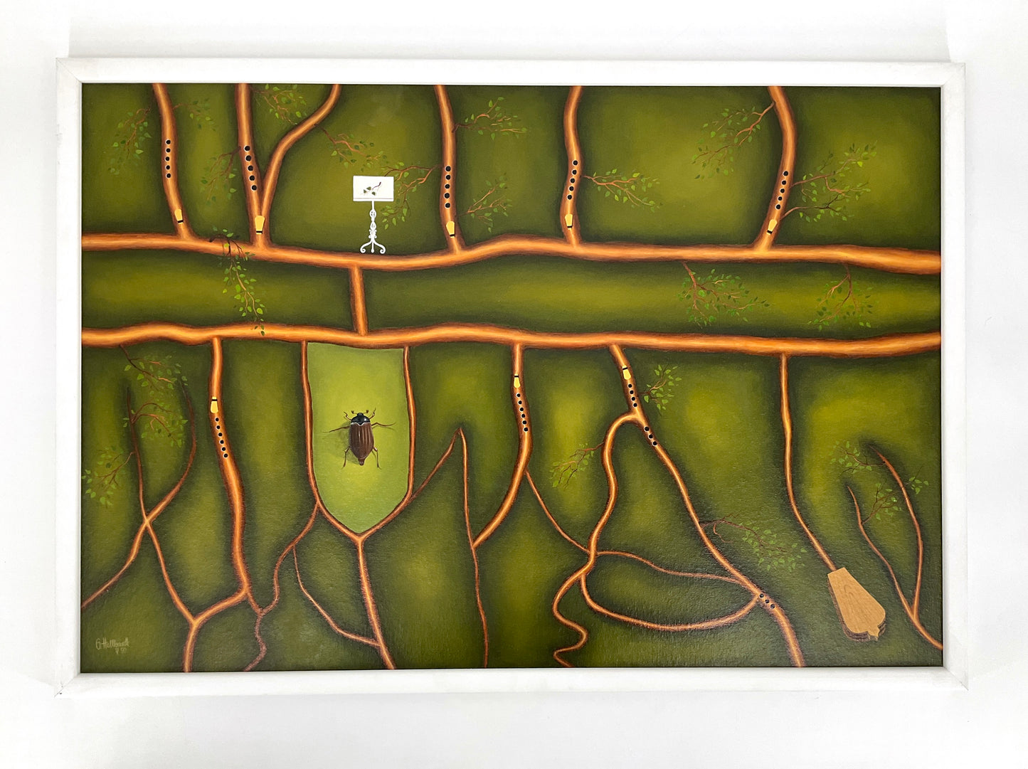 Surrealistisches Ölgemälde von Gerd Hellbardt, 1990