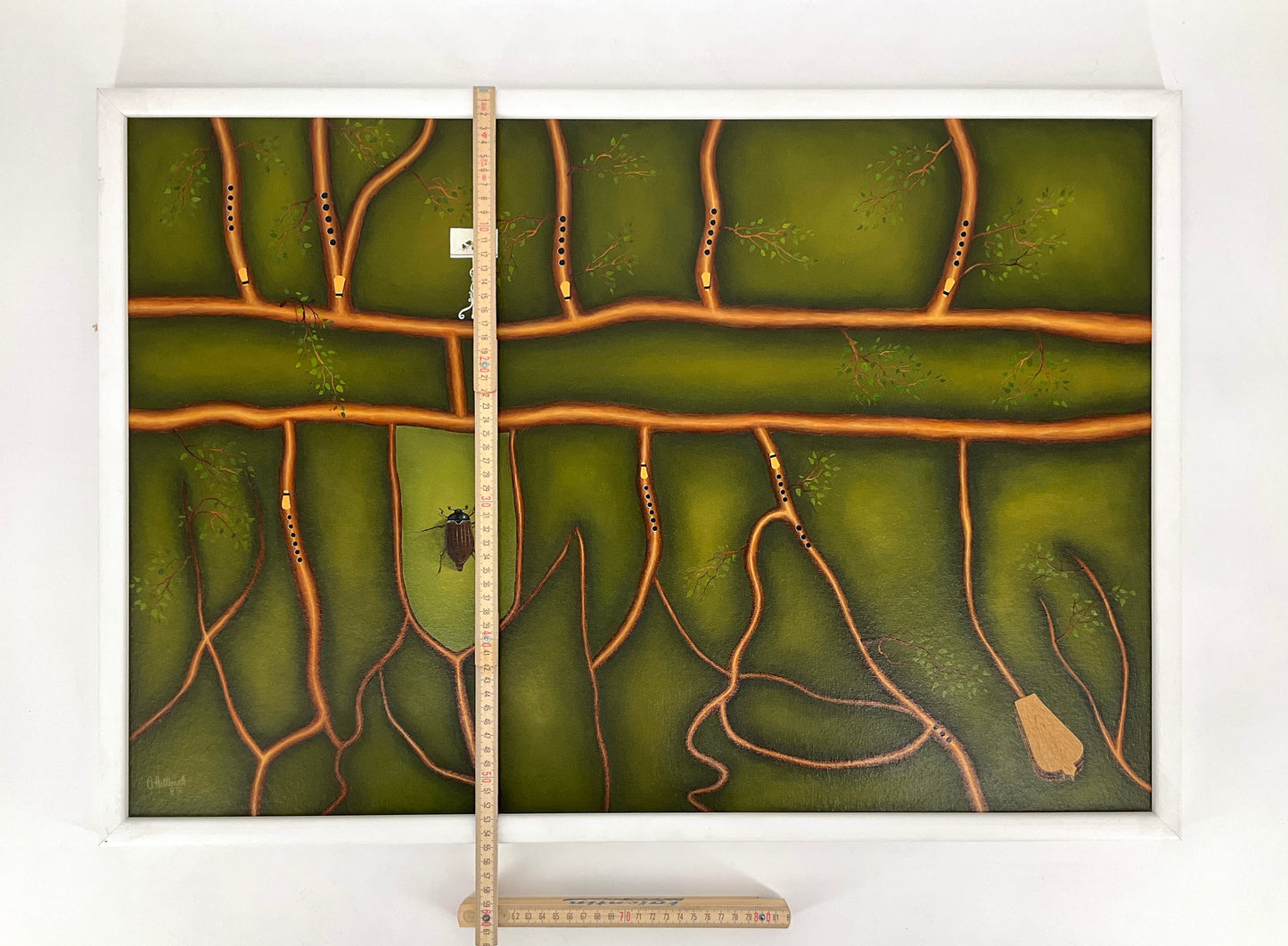 Surrealistisches Ölgemälde von Gerd Hellbardt, 1990