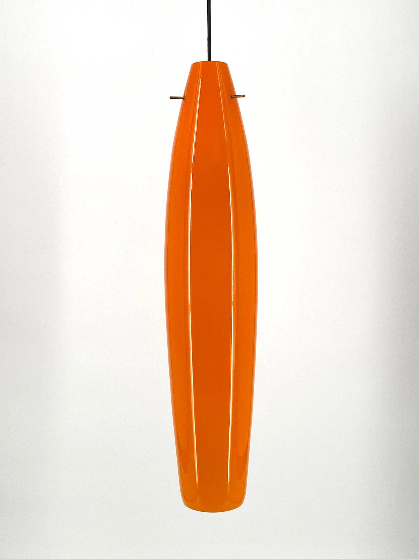 Orangefarbene Deckenlampe von Alessandro Pianon für Vistosi, Italien, 1960er Jahre