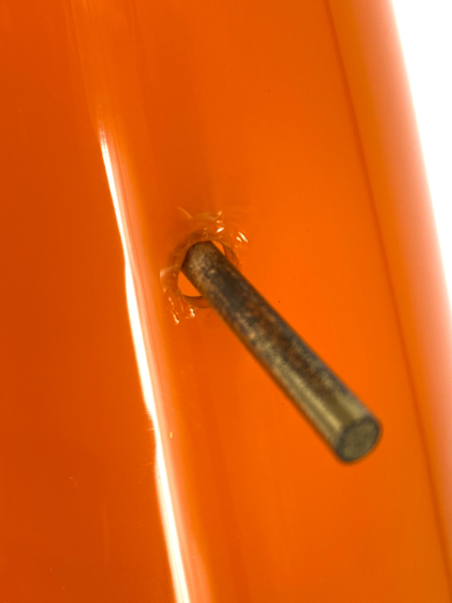 Orangefarbene Deckenlampe von Alessandro Pianon für Vistosi, Italien, 1960er Jahre