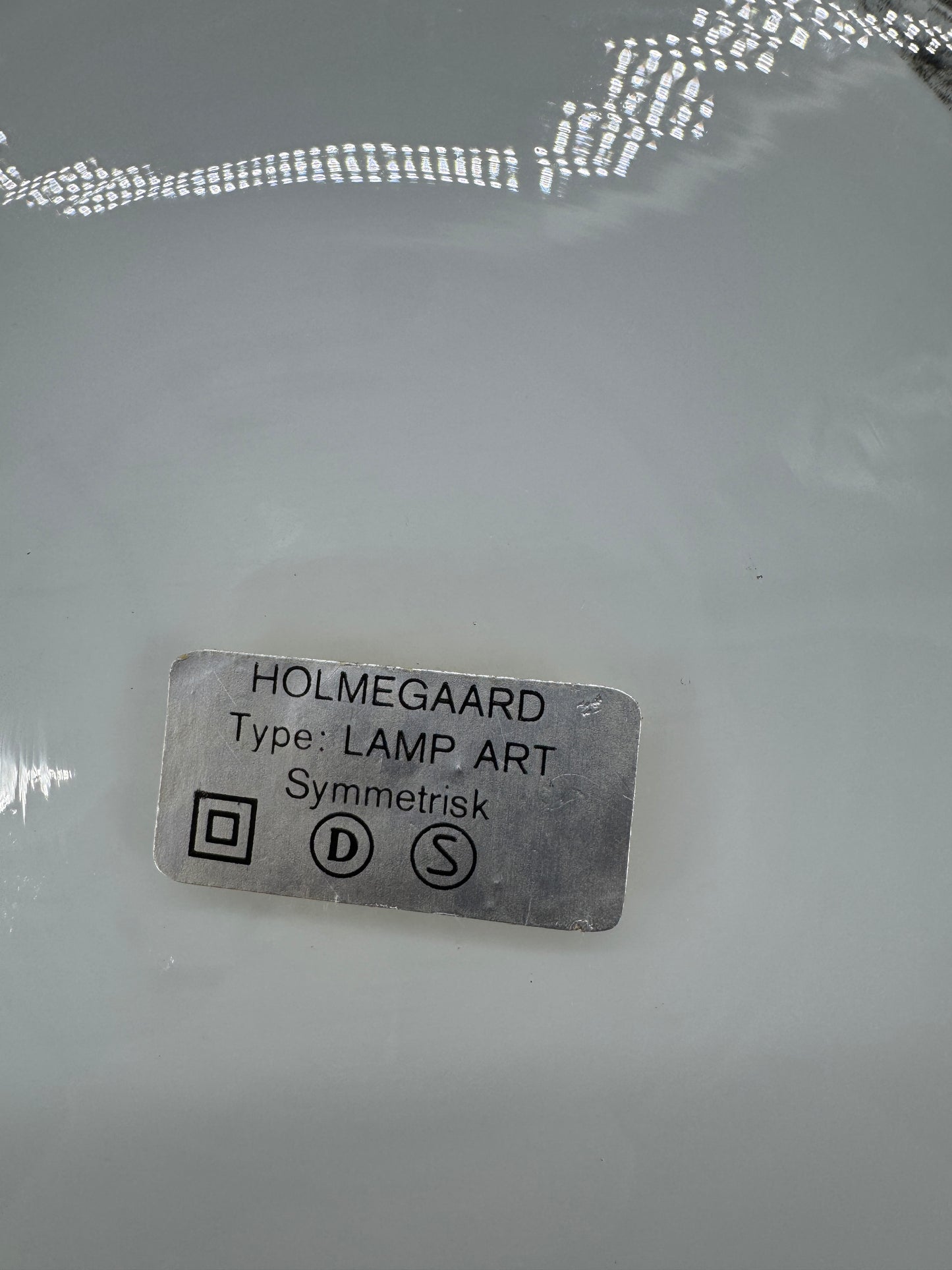 Tischlampe "Symmetrisk" von Michael Bang für Holmgaard mit Glassockel, Dänemark 70er