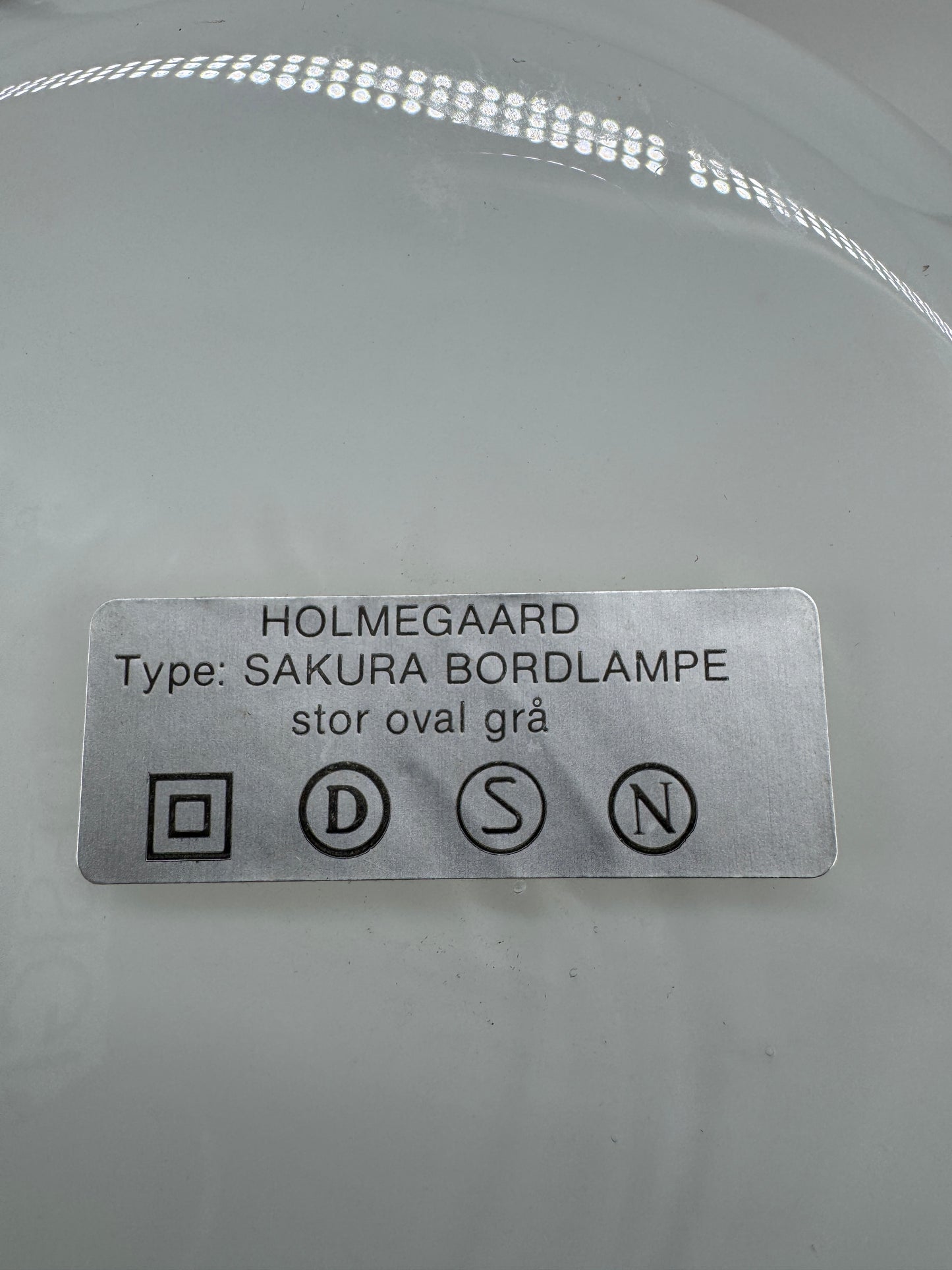 Tischlampe "Sakura Bordlampe" von Michael Bang für Holmgaard mit Glassockel, Dänemark 70er