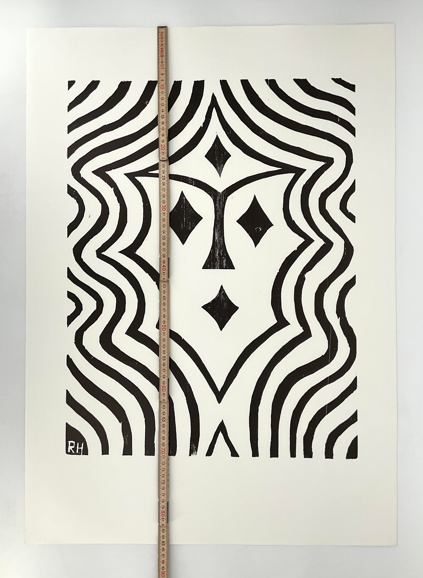 Holzschnitt "Frauenkopf" von Richard Haizmann für Griffelkunst, 1991