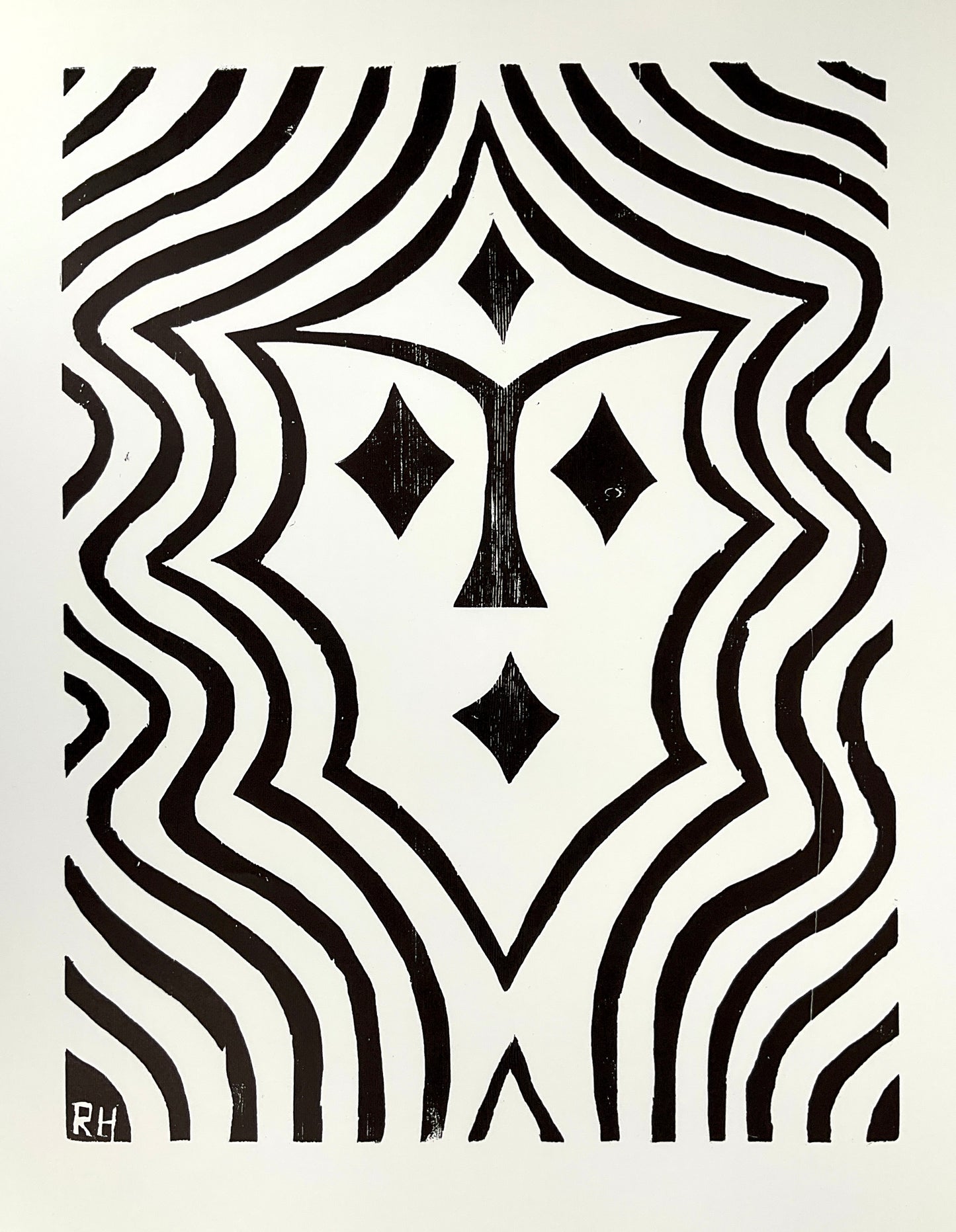 Holzschnitt "Frauenkopf" von Richard Haizmann für Griffelkunst, 1991