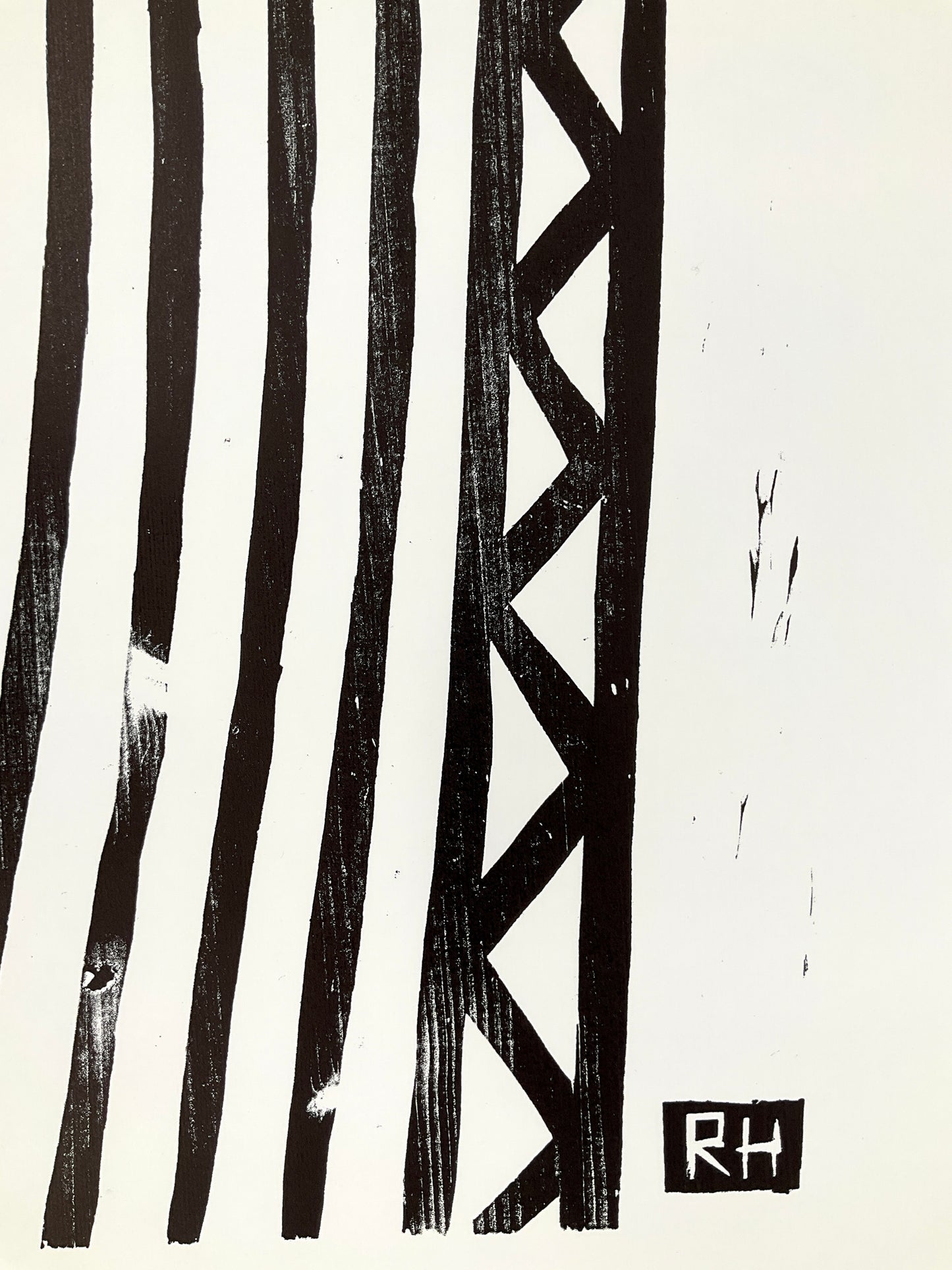 Holzschnitt "Kopf" von Richard Haizmann für Griffelkunst, 1991