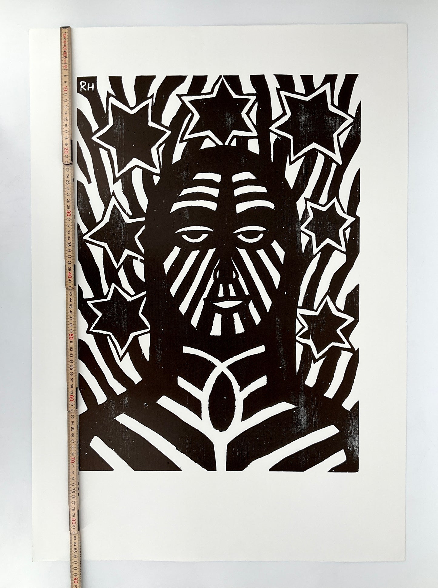 Holzschnitt von Richard Haizmann für Griffelkunst, 1991