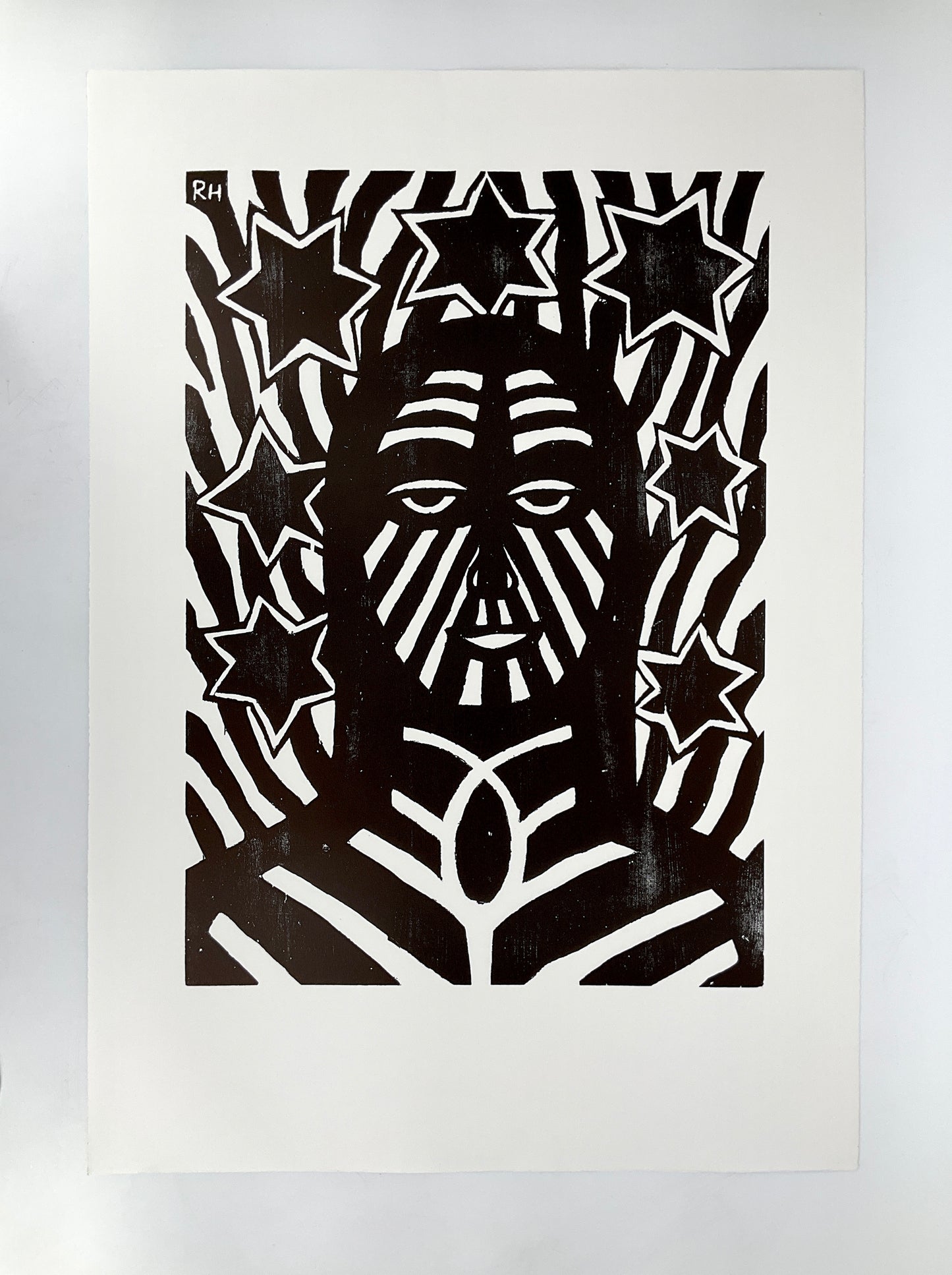 Holzschnitt von Richard Haizmann für Griffelkunst, 1991