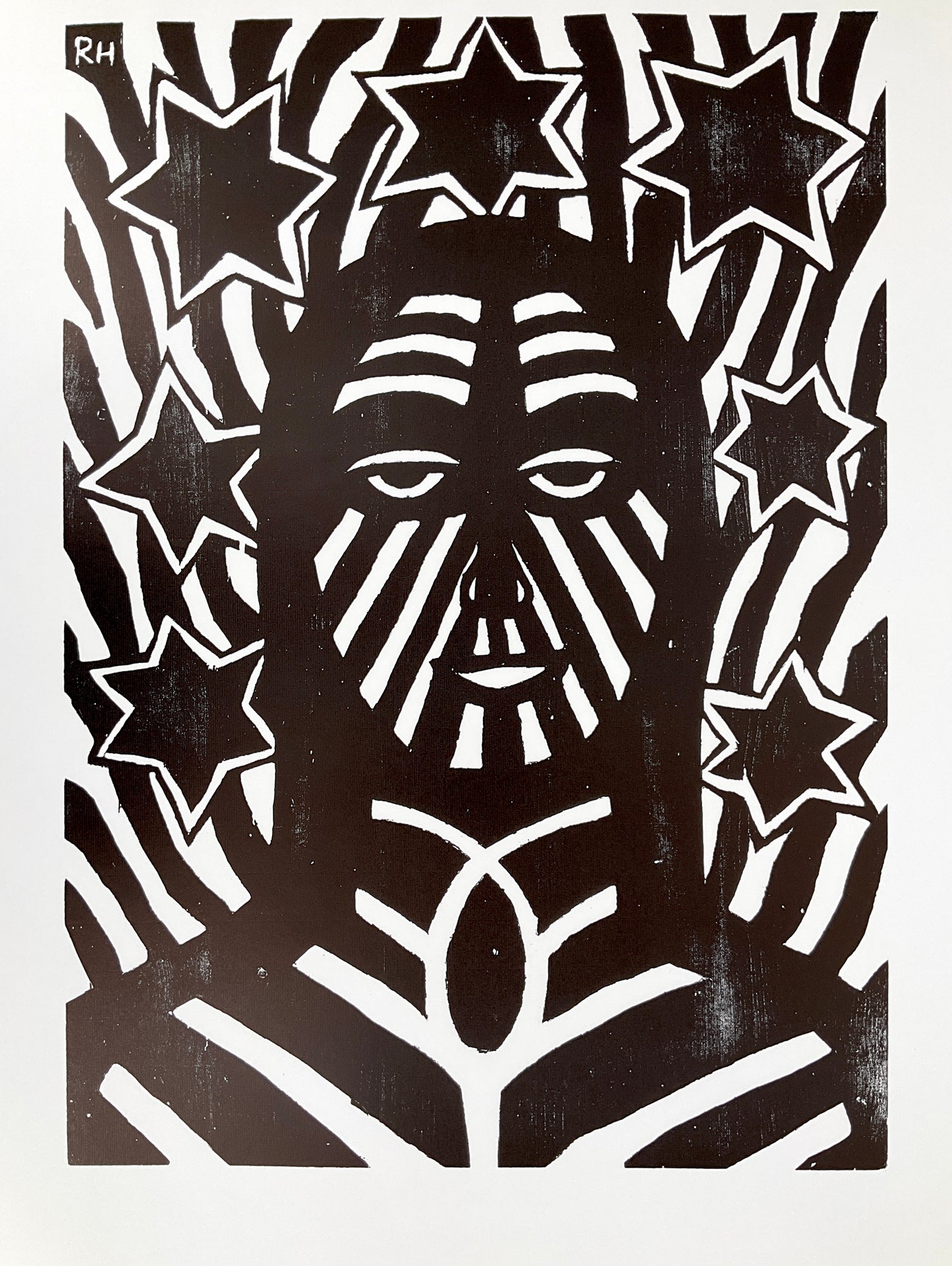 Holzschnitt von Richard Haizmann für Griffelkunst, 1991