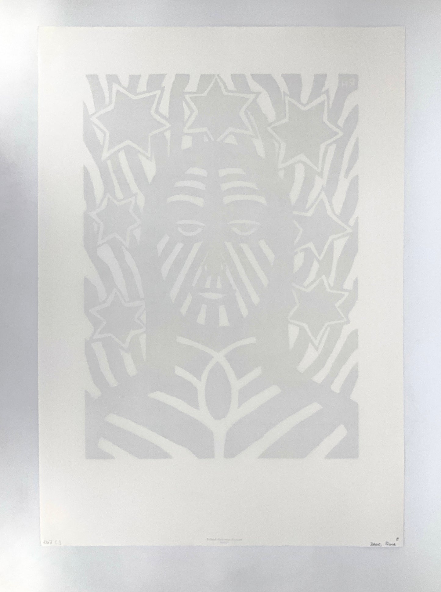 Holzschnitt von Richard Haizmann für Griffelkunst, 1991