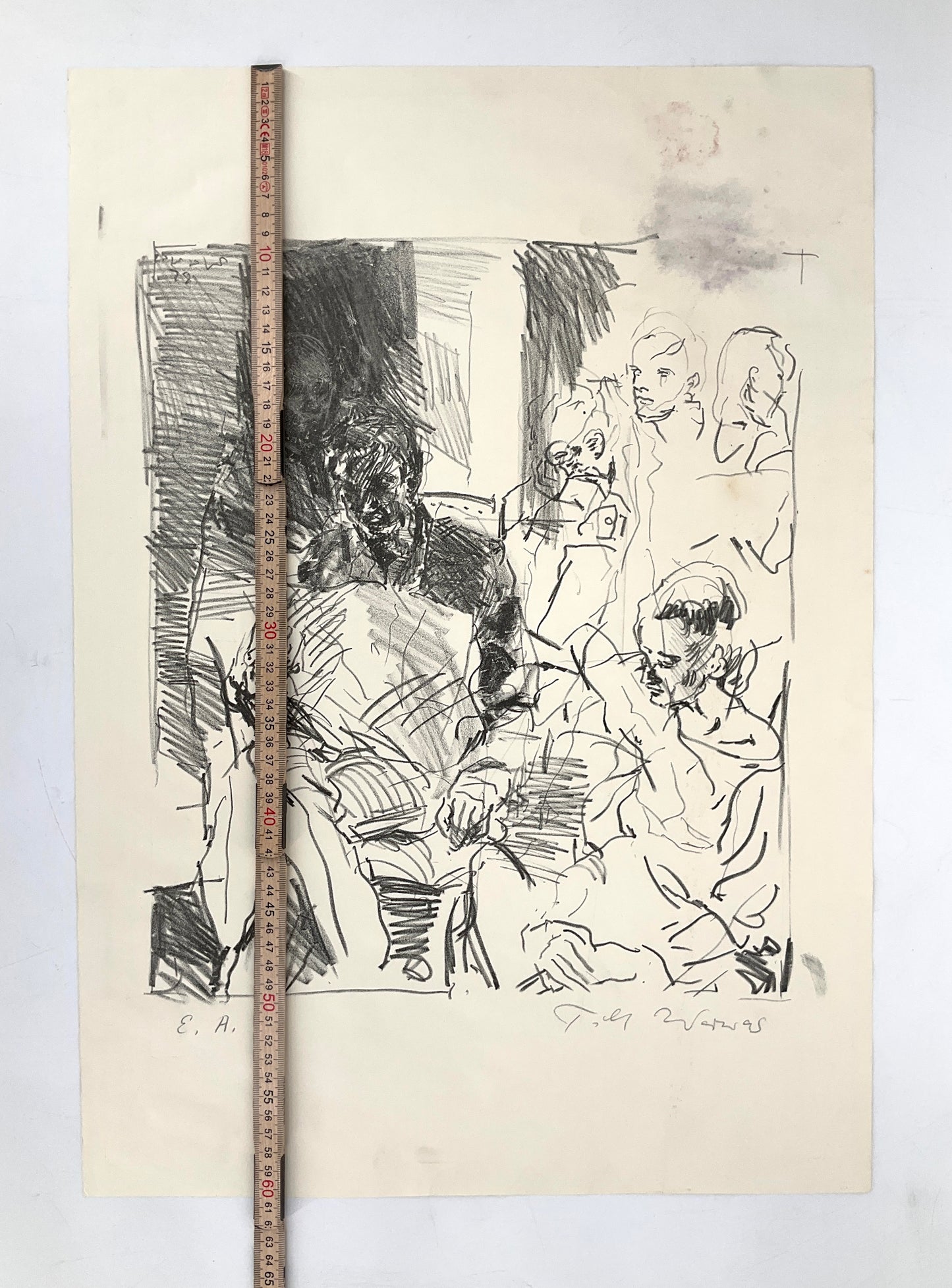 Realistische Lithografie von Till Warwas, 1987