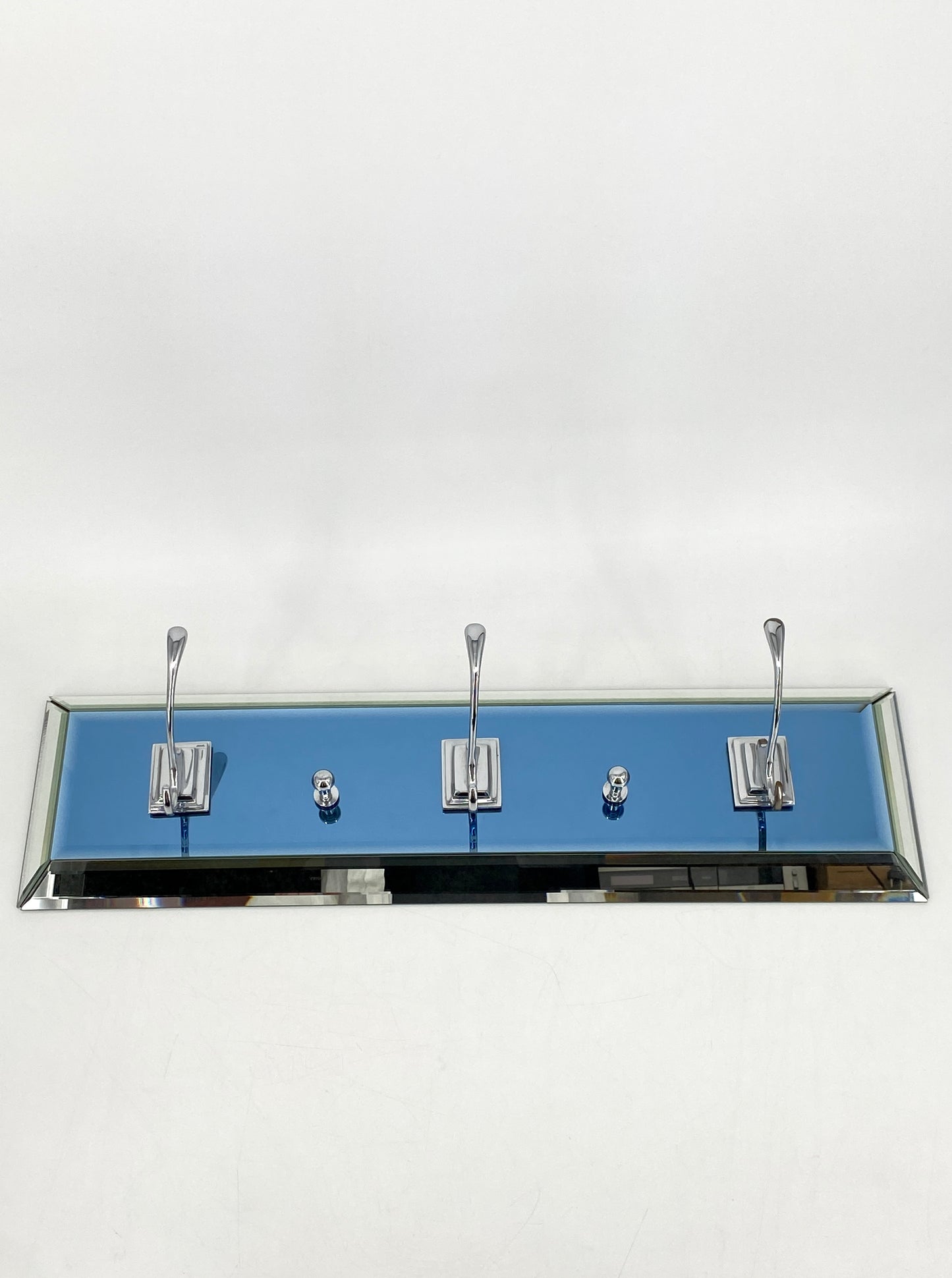 Spiegelglas Garderobe mit 5 Haken von Schöninger Glas, 1970er Jahre