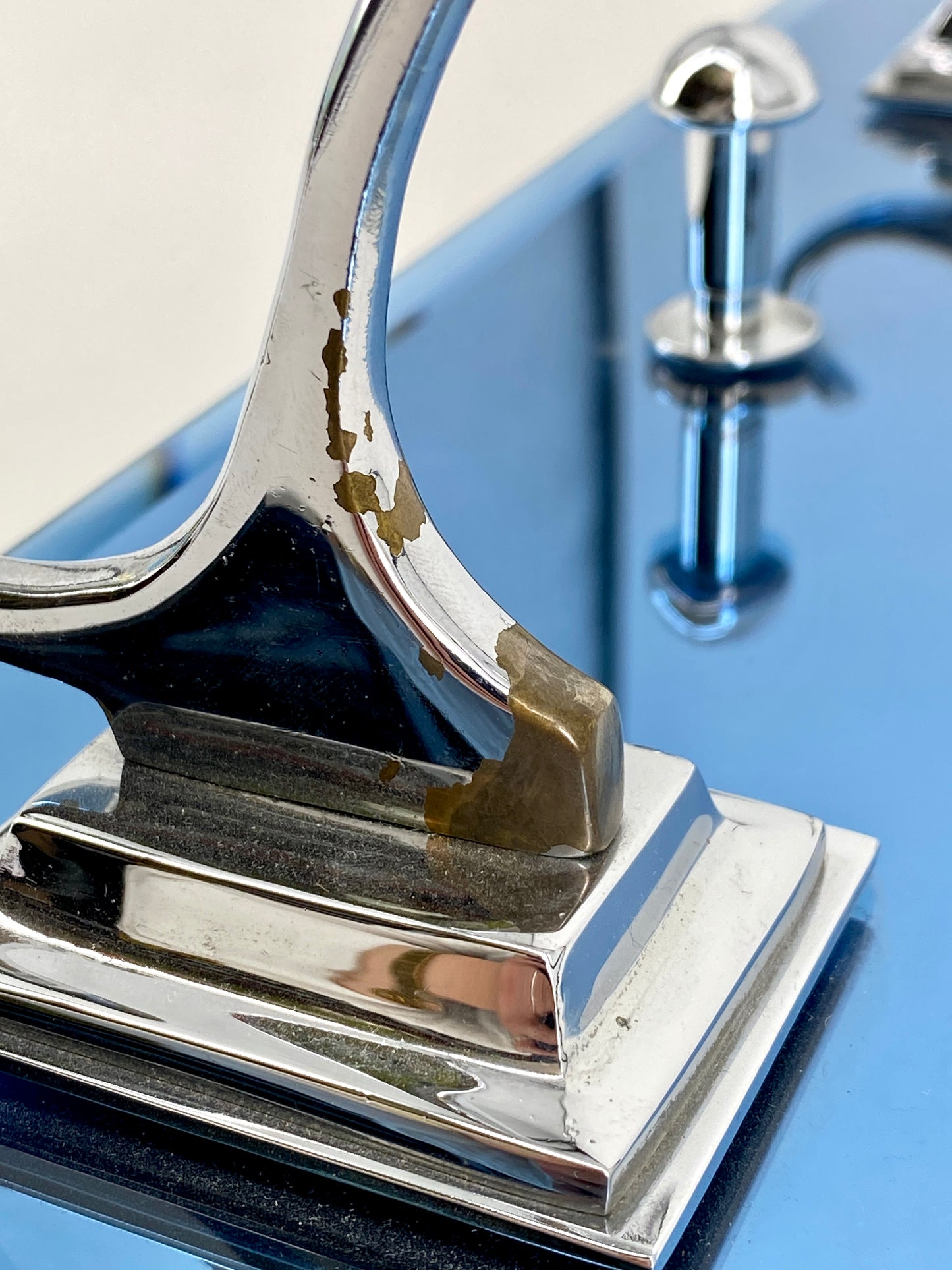 Spiegelglas Garderobe mit 5 Haken von Schöninger Glas, 1970er Jahre