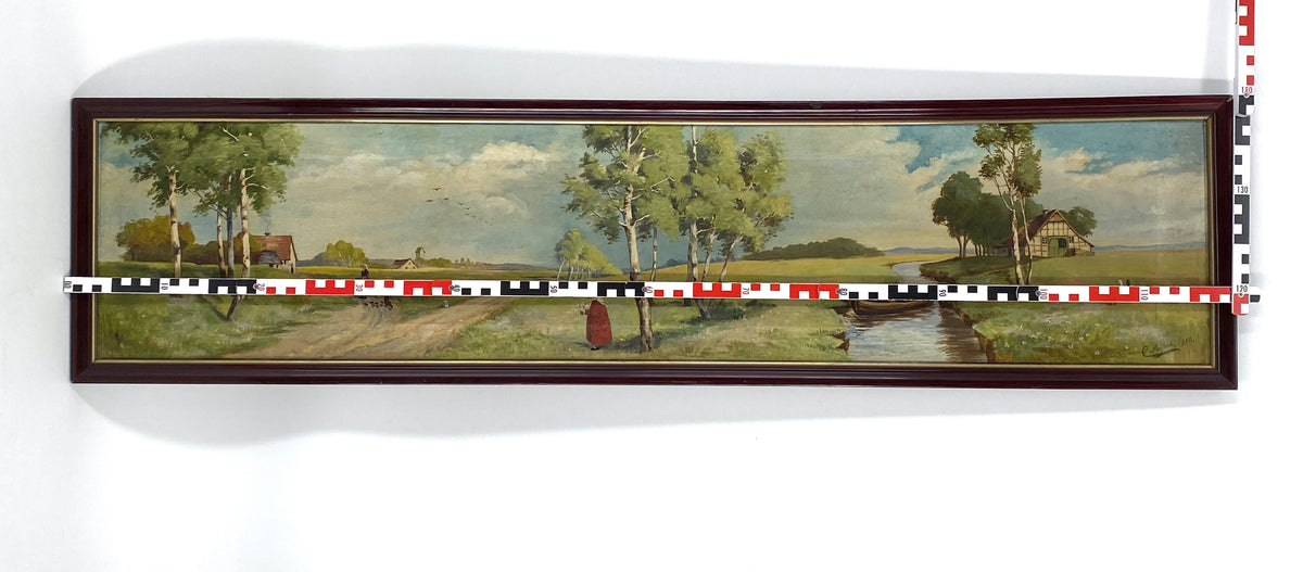 Antike idyllische Landschaftsansicht von Seifert, eine Panoramadarstellung aus dem Jahr 1910