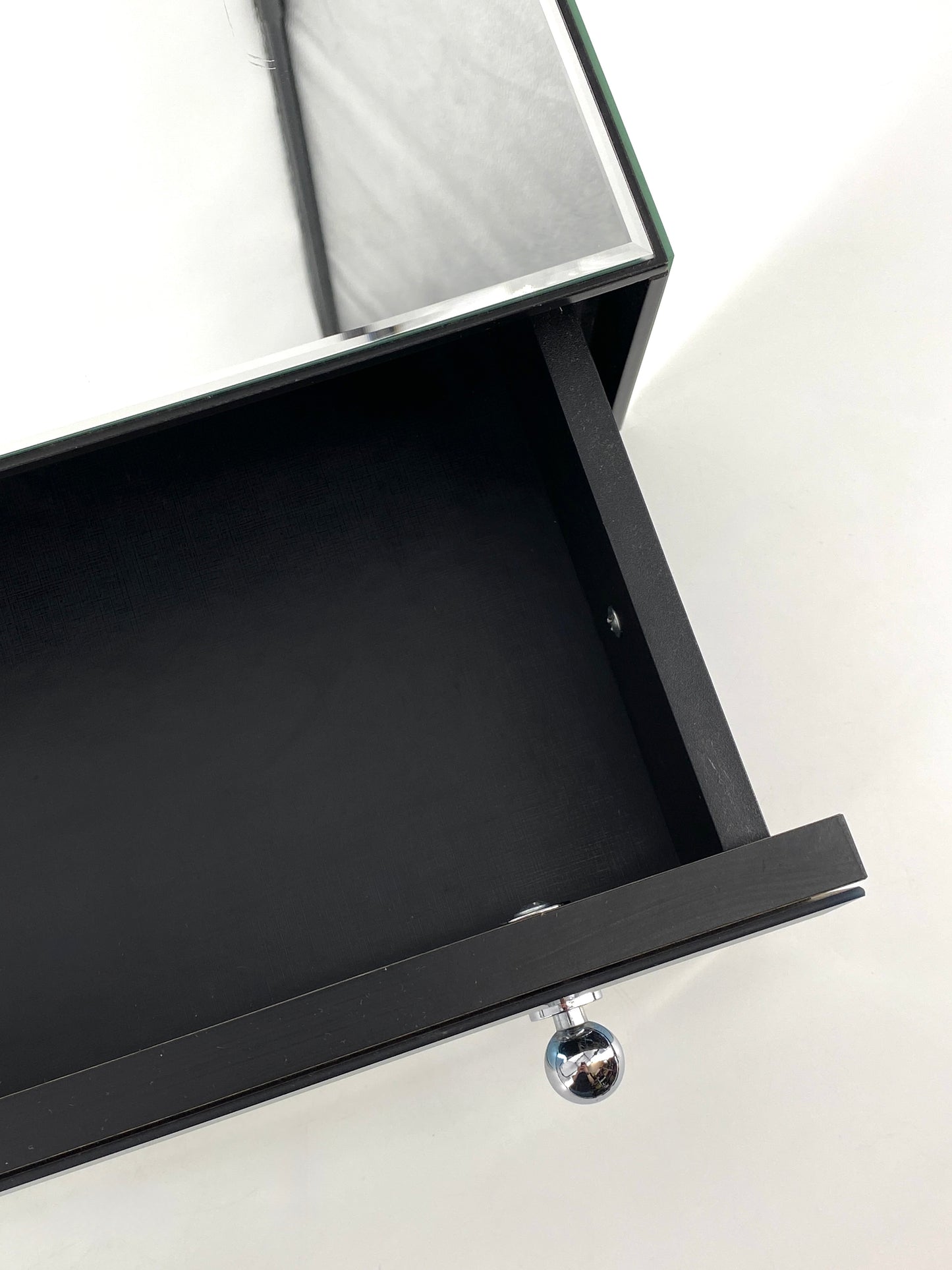Wandkonsole mit Schublade von Schöninger Glas in Blau und Grün, um 1970