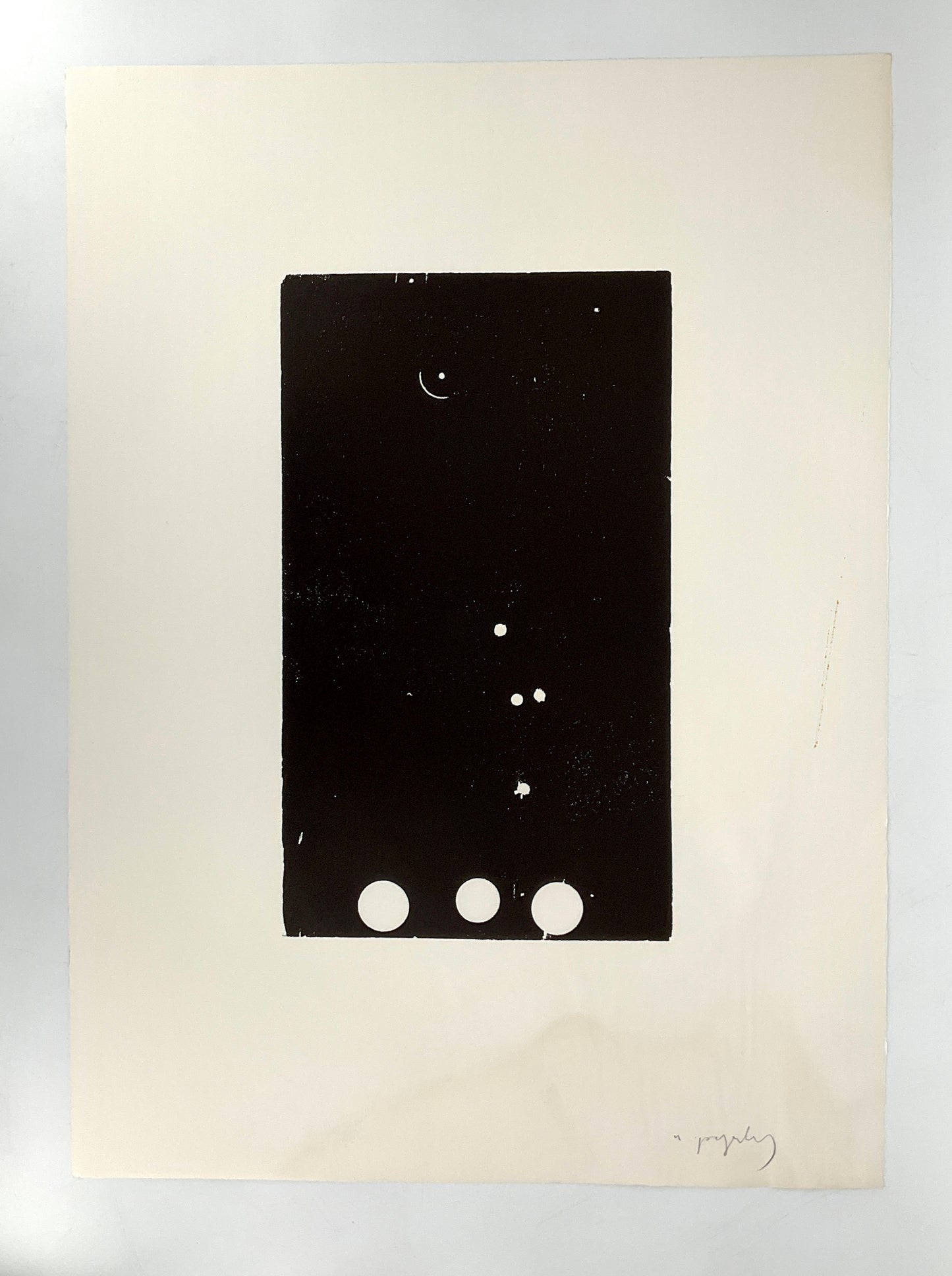 Holzschnitt von Norbert Prangenberg für Griffelkunst, 1991